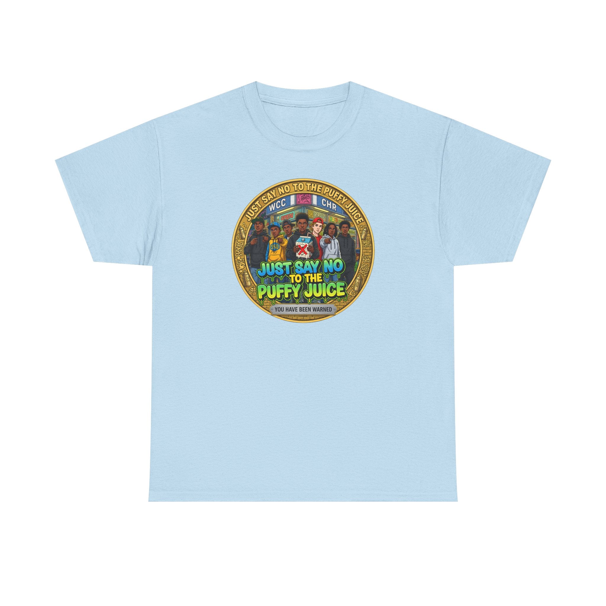 T-Shirt — "Just Say No to the Puffy Juice" Retro Anti-Vape Graphic Tee