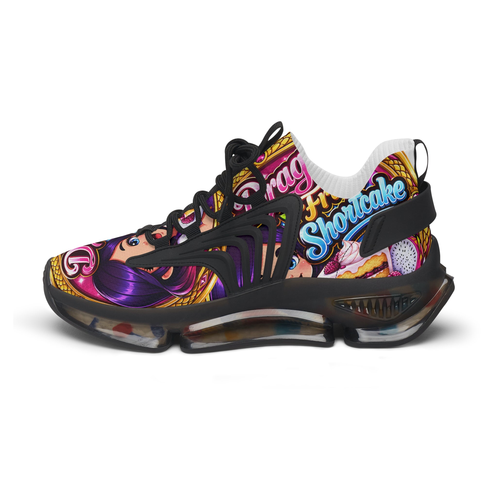 "Dragon Fruit Shortcake "Sneakers — Colorful Women's Mesh Athletic Shoes