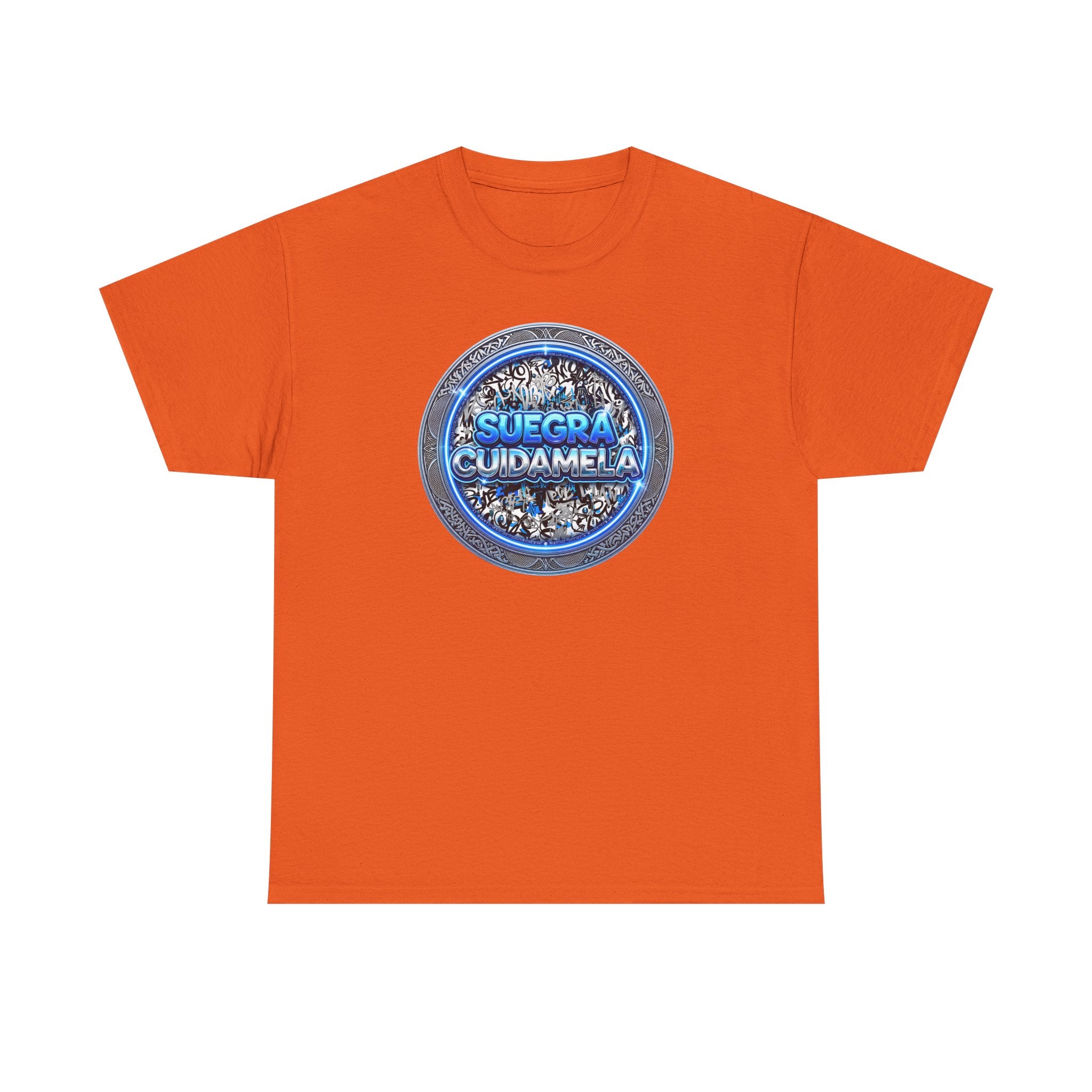 T-Shirt — Suegra Cuídame (Blue Floral Emblem)