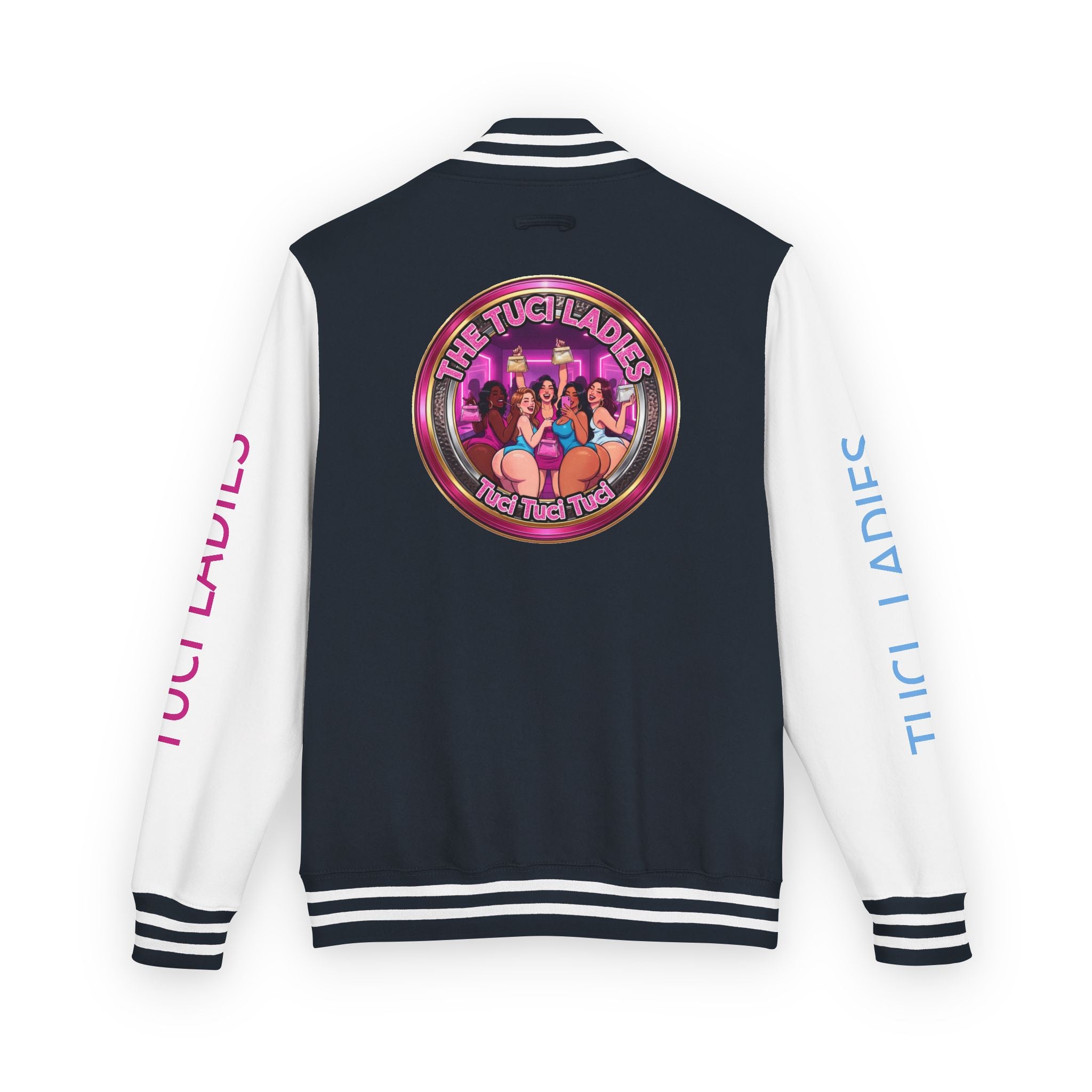 Letterman Jacket — The Tuci Tuci Tuci Ladies Graphic Varsity Jacket