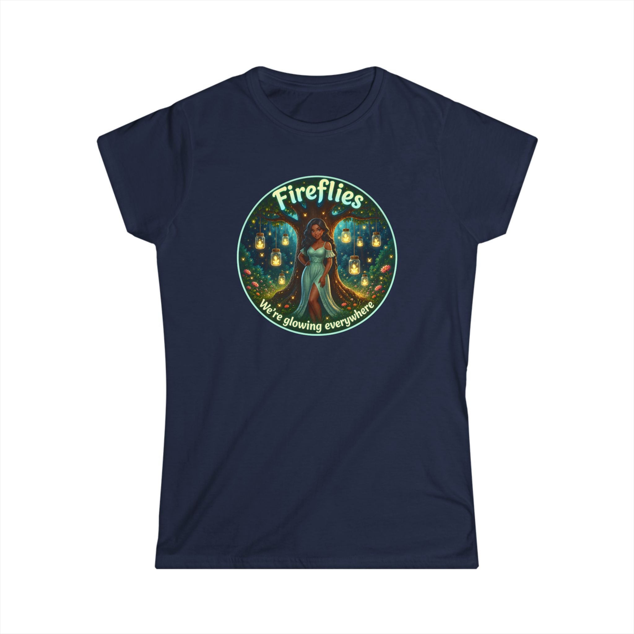 Fireflies Graphic Tee — "Fireflies" Nature Glow Women's T-Shirt