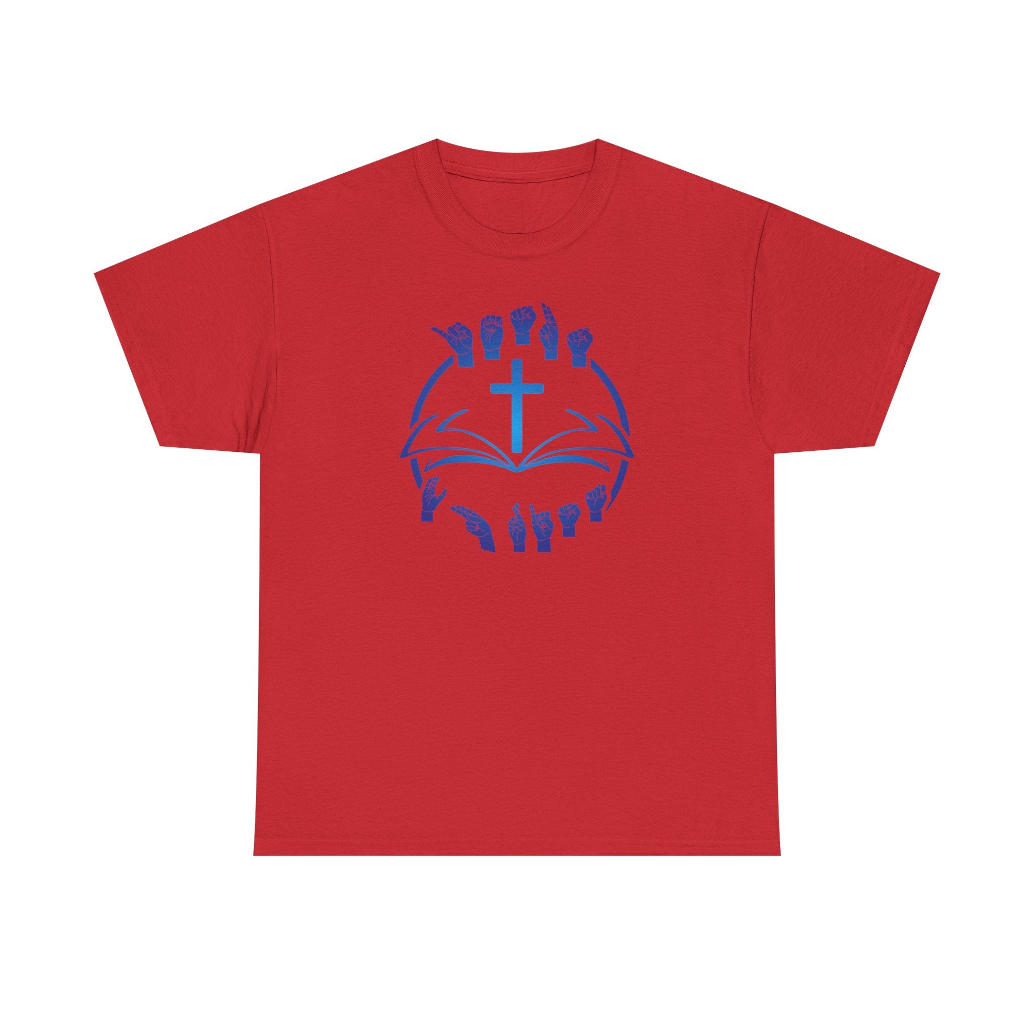 "Christian Bible Cross Sign Language "T-Shirt — Faith Prayer Hands Tee