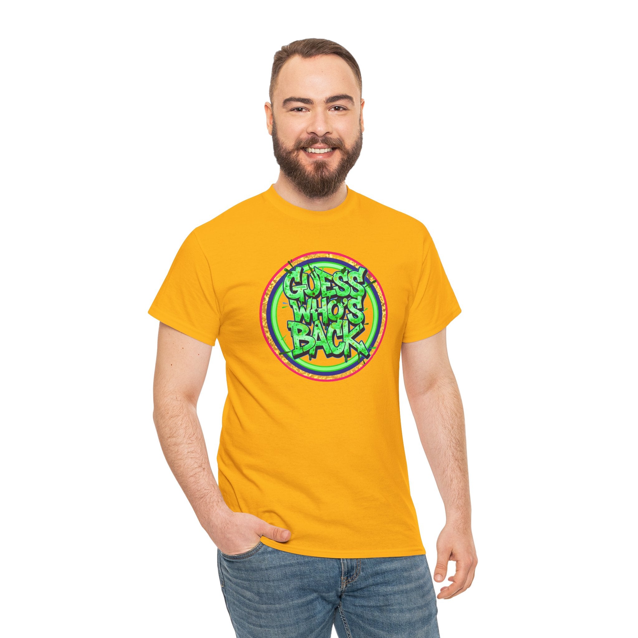 T-Shirt — "Guess Who's Back" Retro Graffiti Tee