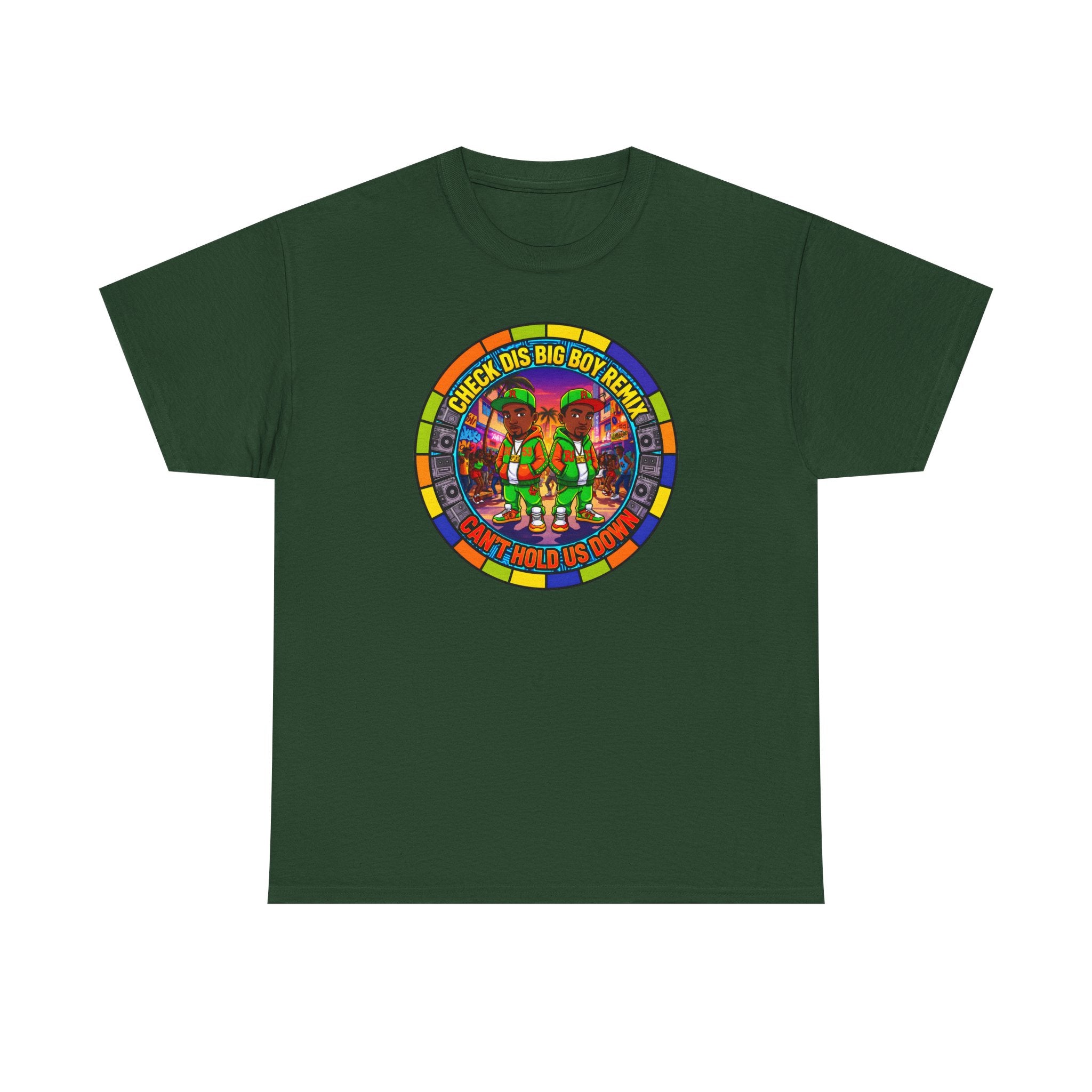 T-Shirt — "Check Dis Big Boy Remix" Colorful Cartoon Grap6hic Tee