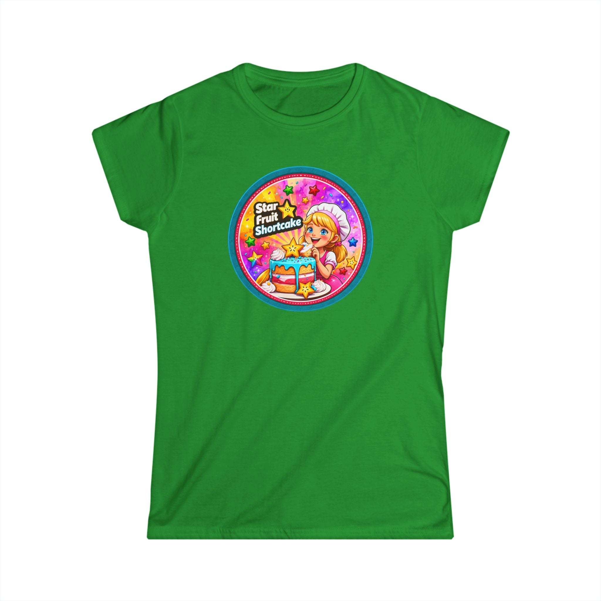 "Star Fruit Shortcake" Women's Tee — Cute Retro Dessert Graphic Shirt