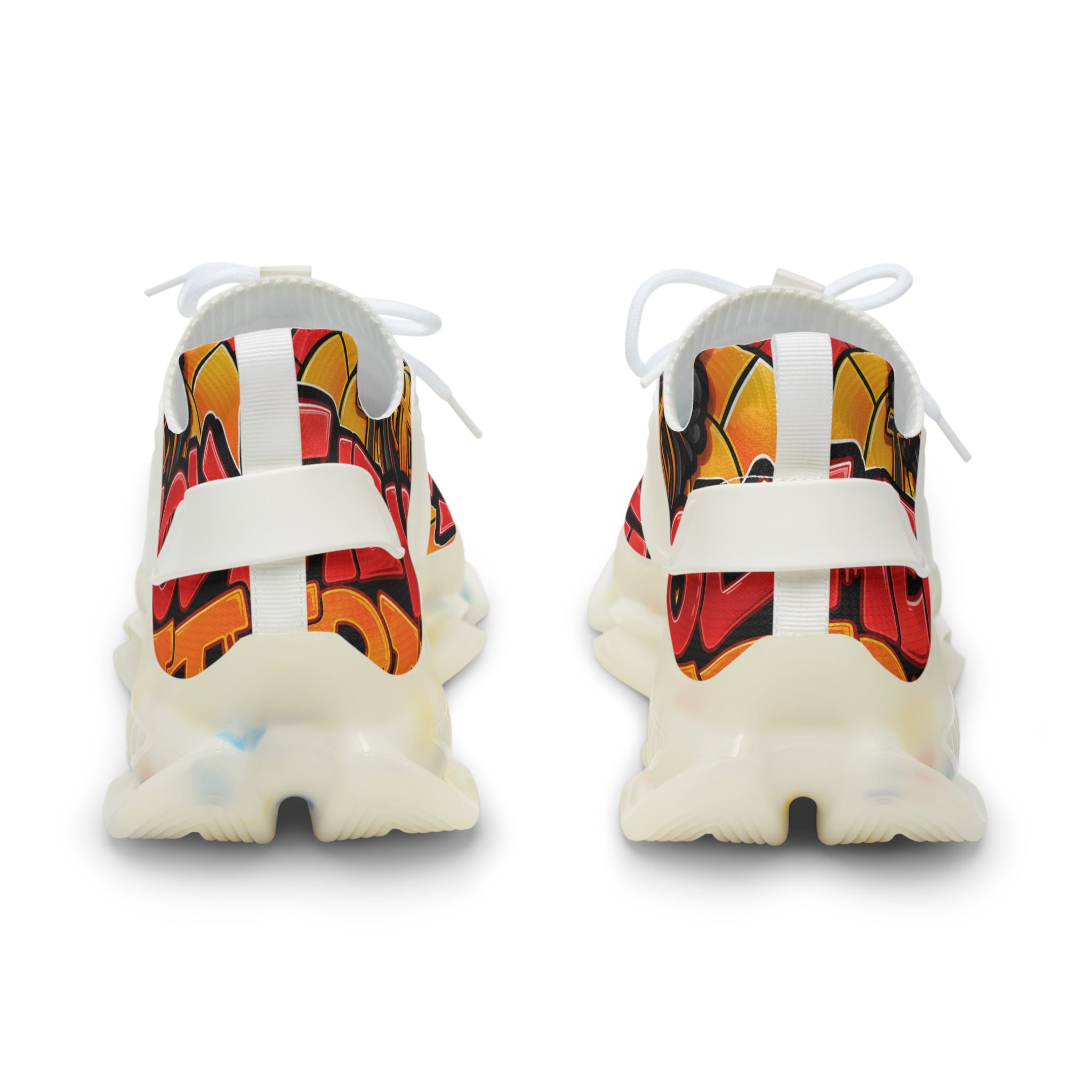 Men's Graphic Sneakers — "Holy Trinity " Bold Cross & Flame Athletic Shoes