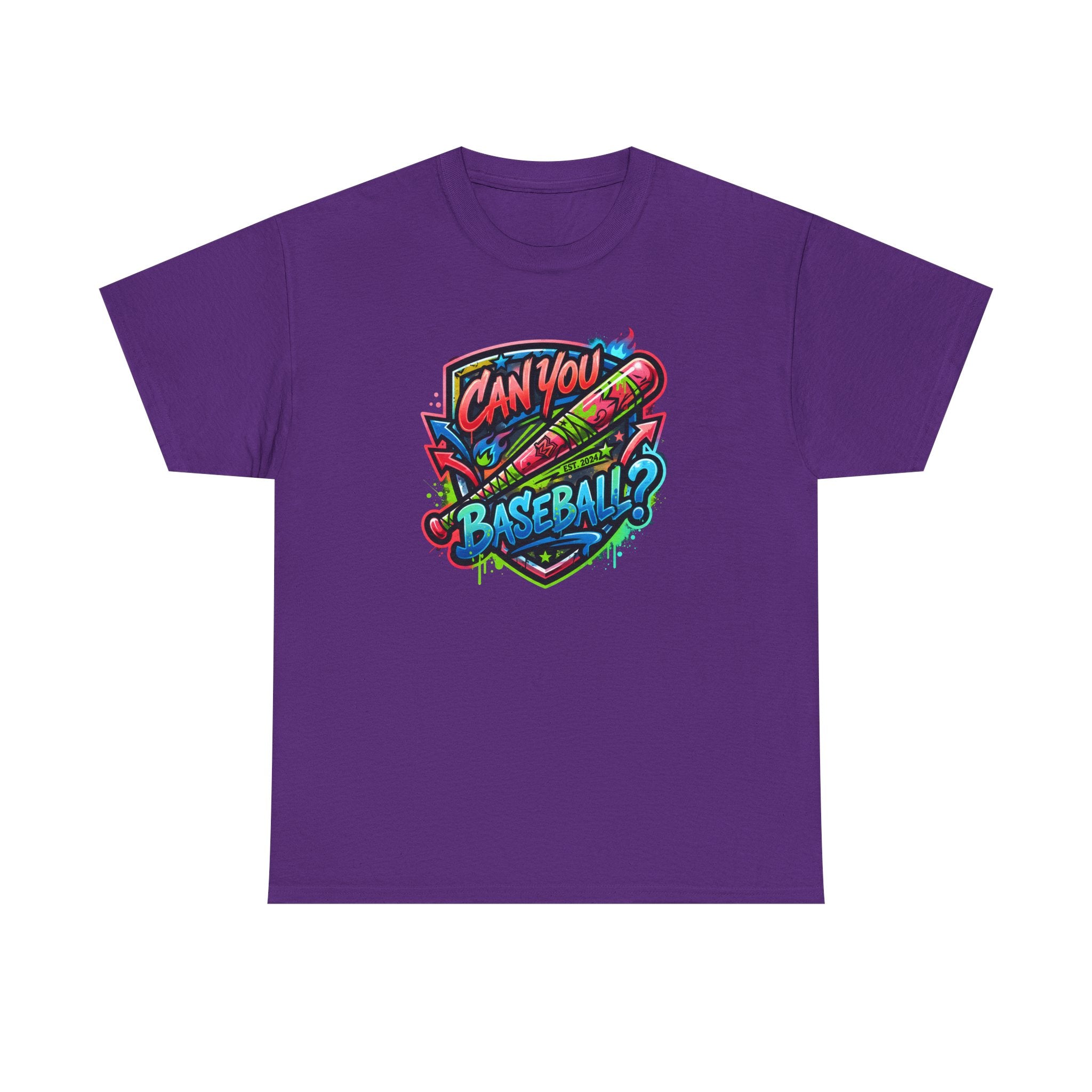 Can You Baseball? T-Shirt — Colorful Retro Baseball Graphic Tee