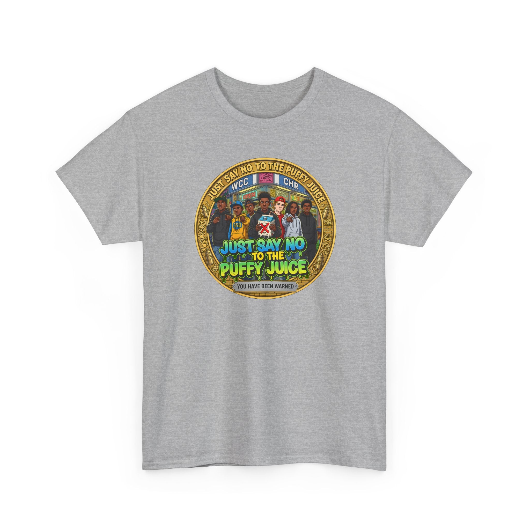T-Shirt — "Just Say No to the Puffy Juice" Retro Anti-Vape Graphic Tee
