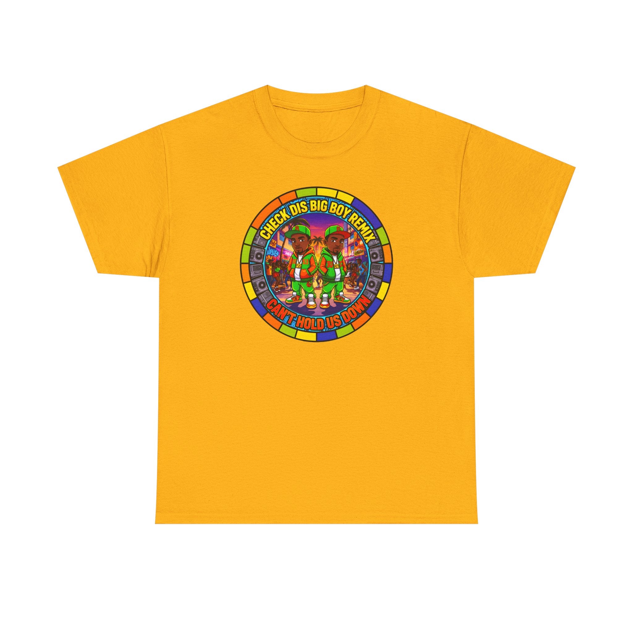 T-Shirt — "Check Dis Big Boy Remix" Colorful Cartoon Grap6hic Tee