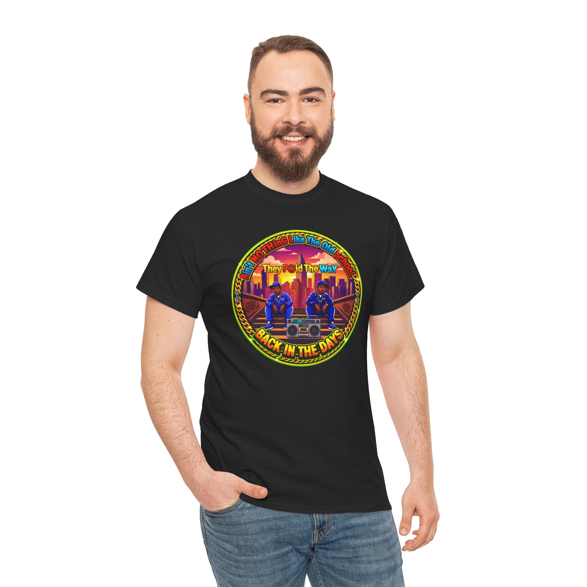 T-Shirt — Retro Sunset 'Aint No Thing Like The Old School' Graphic Tee