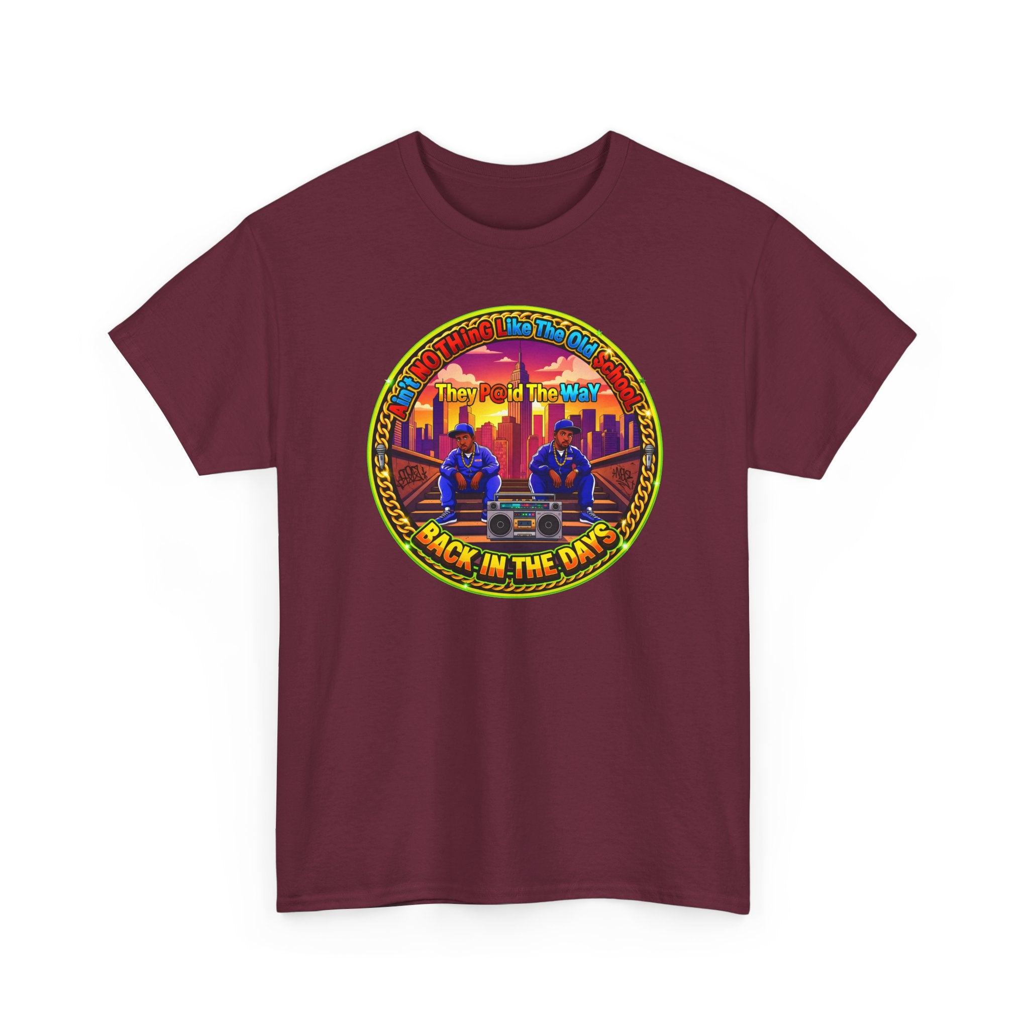 T-Shirt — Retro Sunset 'Aint No Thing Like The Old School' Graphic Tee