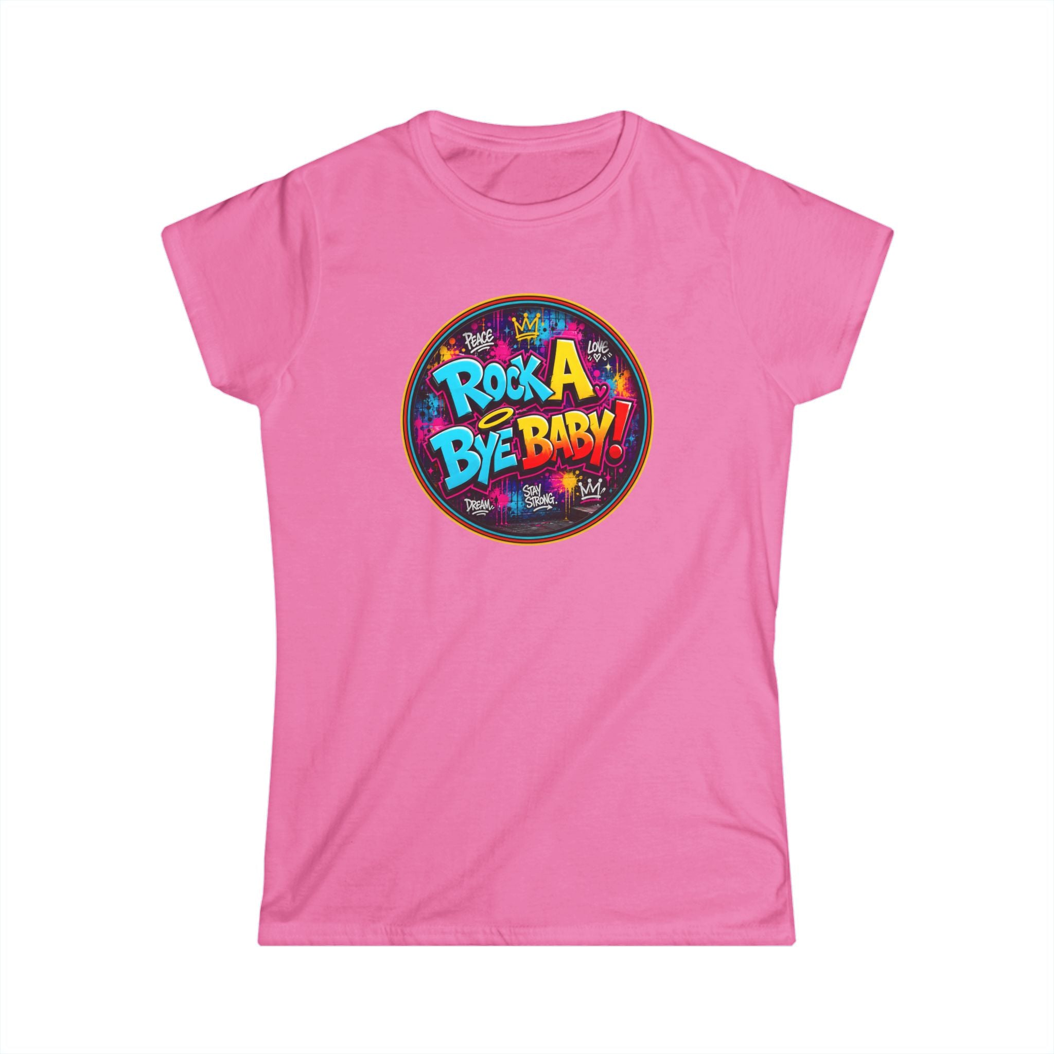 Women's Tee – "Rock A Bye Baby!" Classic White Softstyle T-Shirt