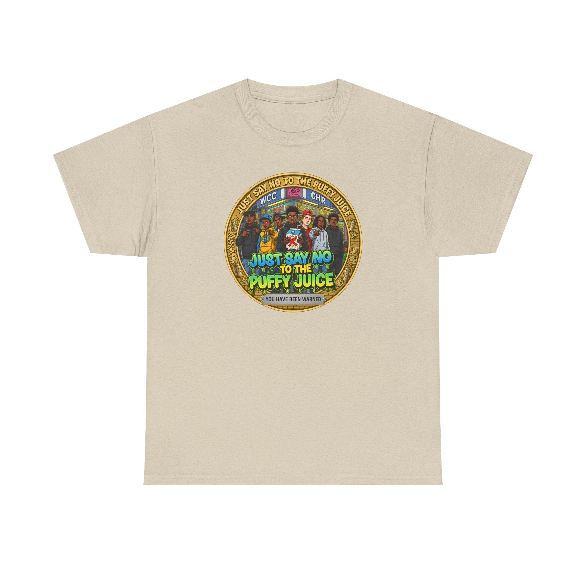 T-Shirt — "Just Say No to the Puffy Juice" Retro Anti-Vape Graphic Tee