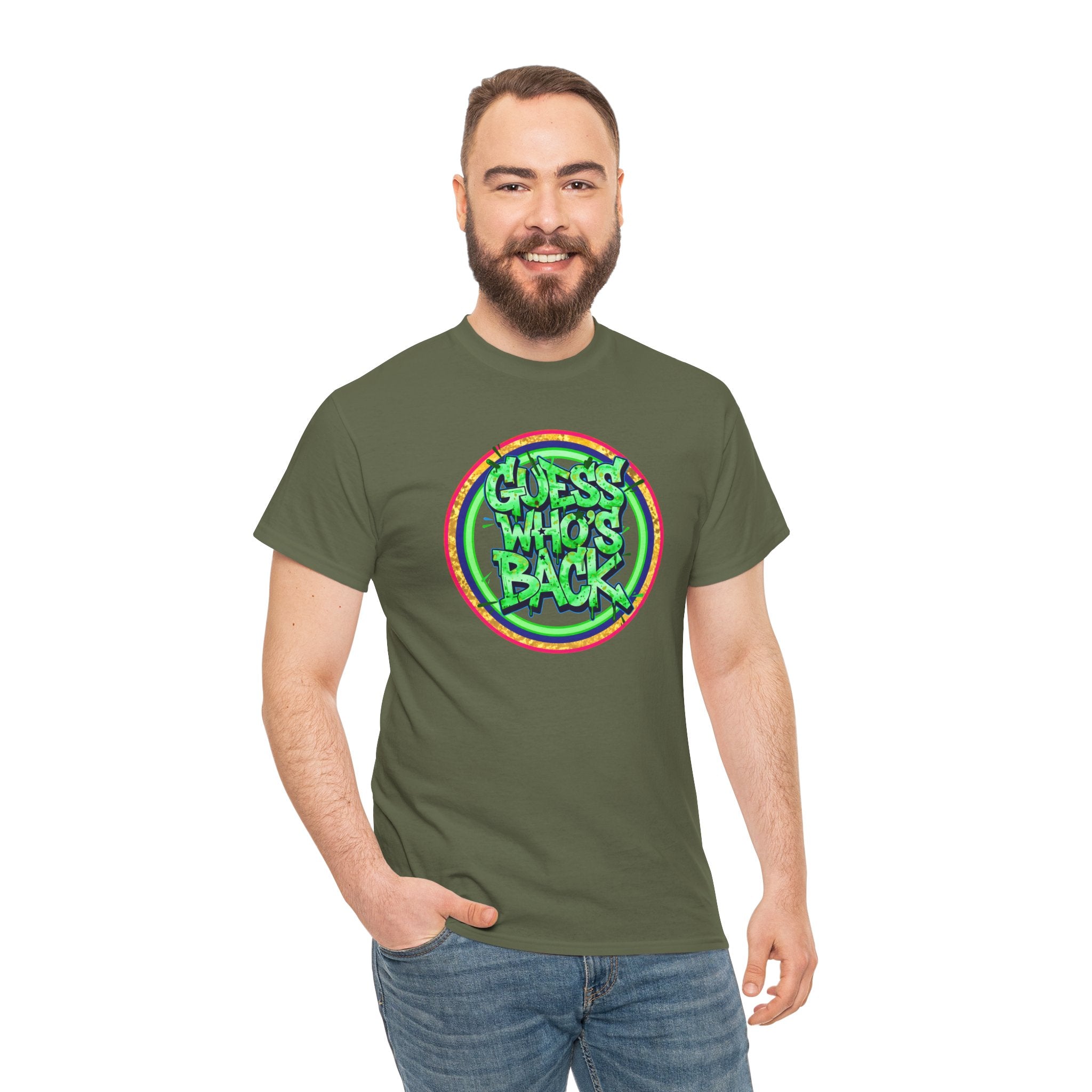 T-Shirt — "Guess Who's Back" Retro Graffiti Tee