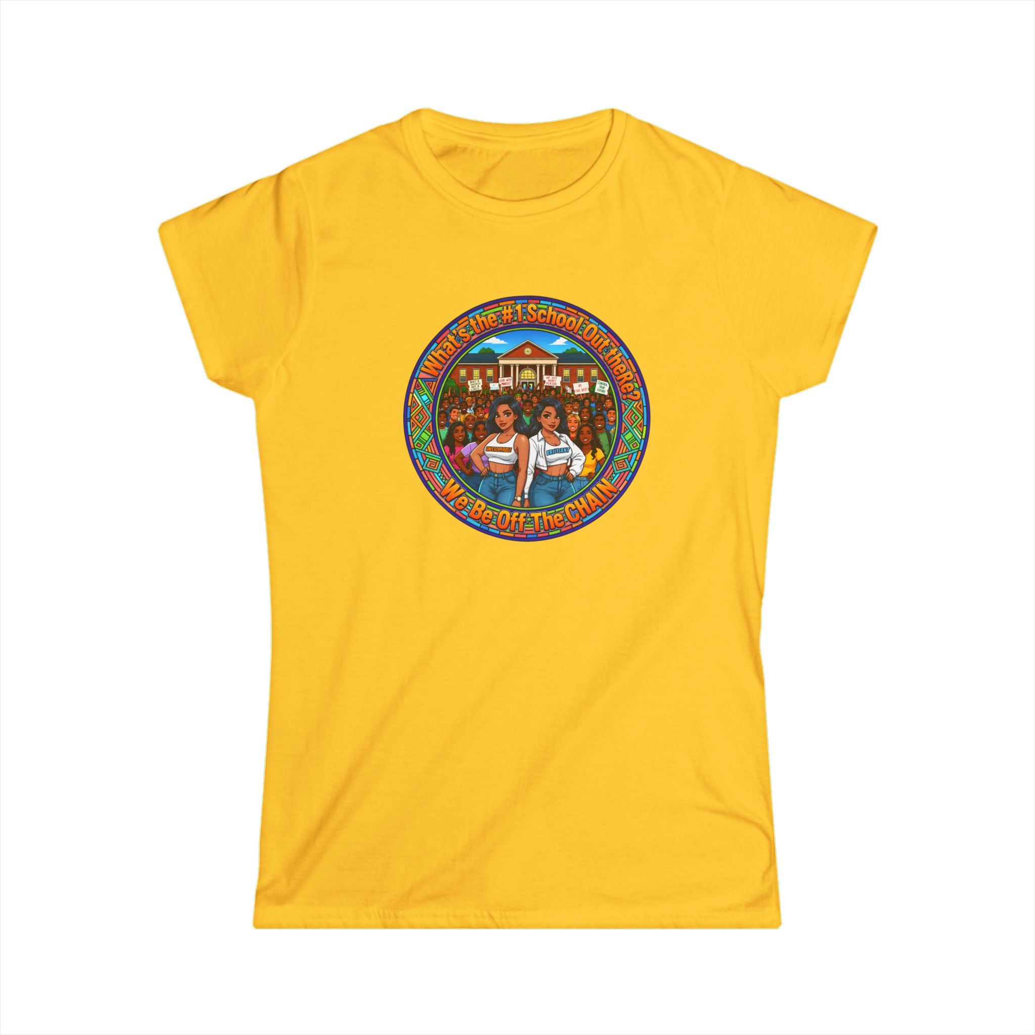 Women's Tee — Vintage Camper Sisters Graphic "What's The#1 School Out There"