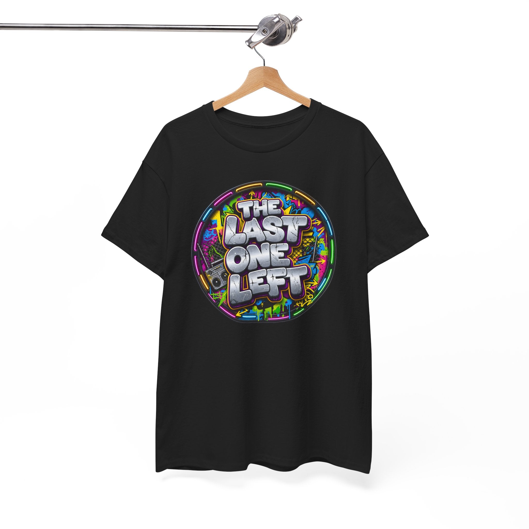 Graphic Tee - "The Last One Left" Colorful Retro Badge