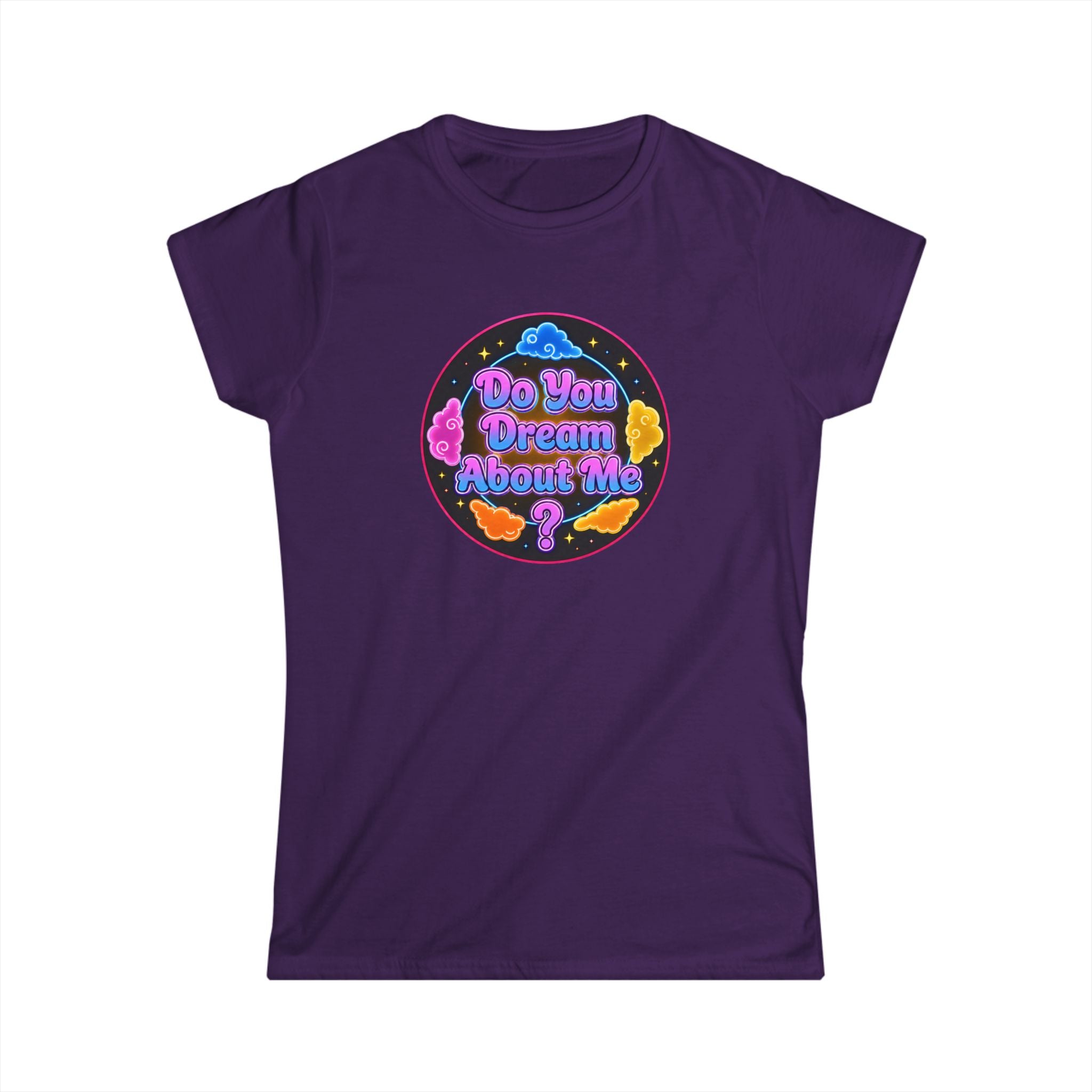 "Do You Dream About Me?" Women's Tee — Retro Neon Butterfly Graphic