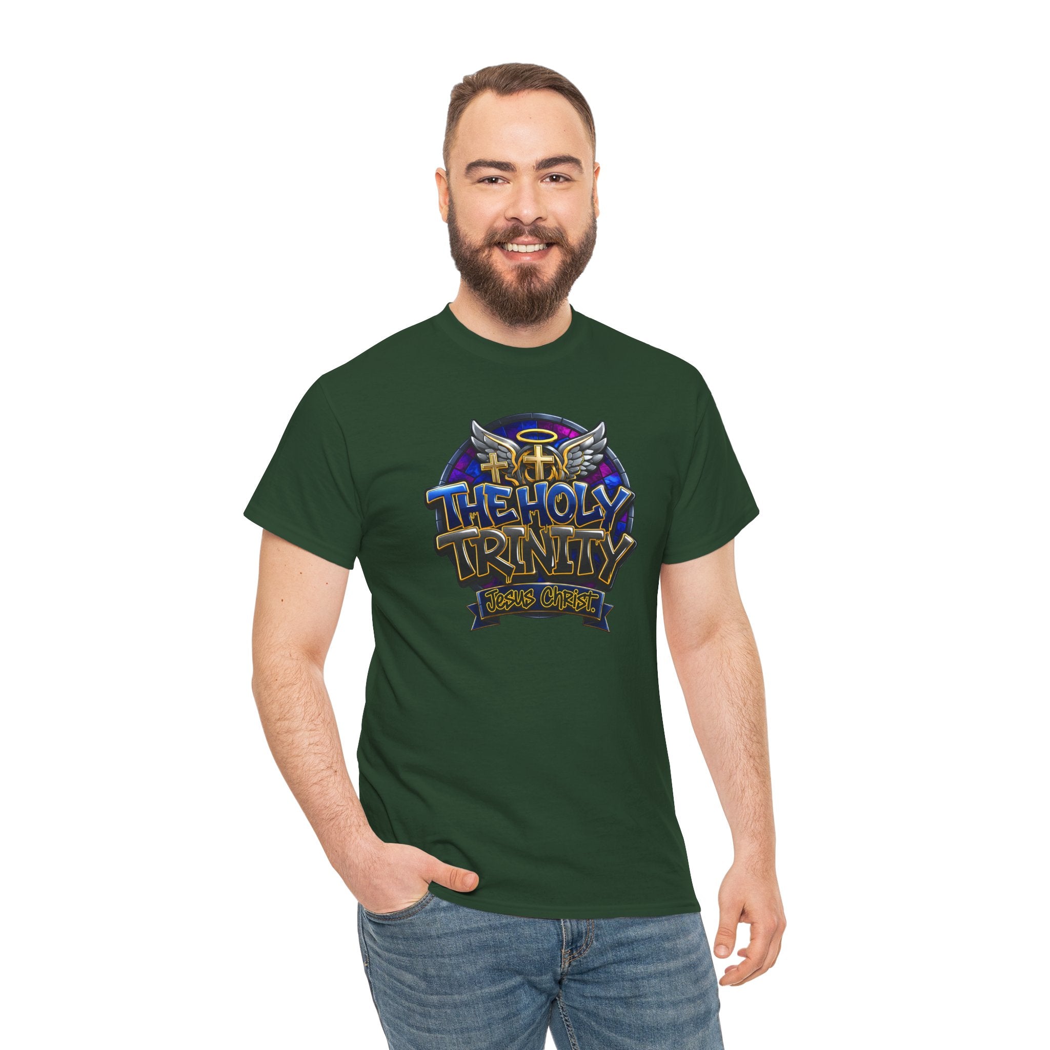 The Holy Trinity Tee — Christian Faith Graphic T-Shirt