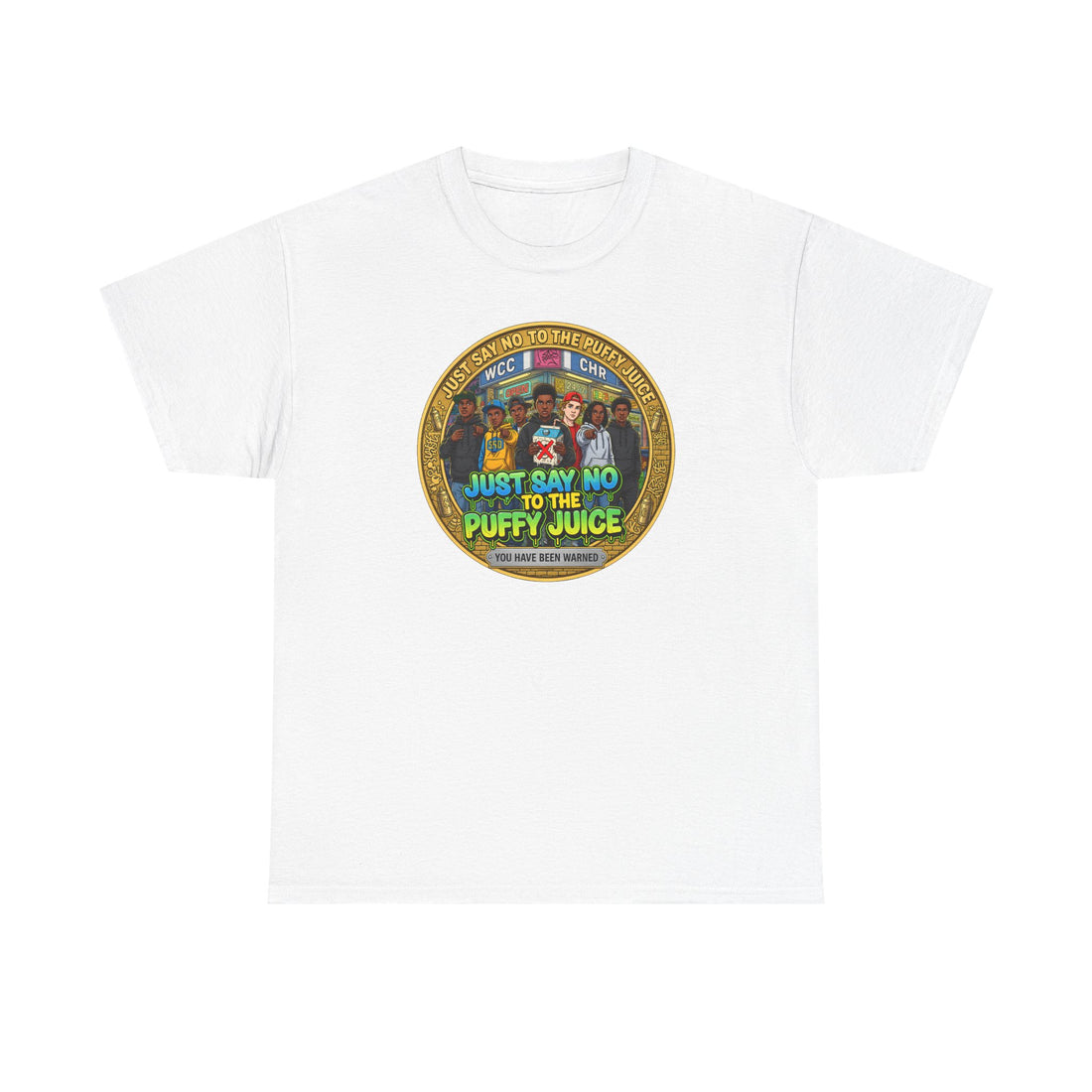 T-Shirt — "Just Say No to the Puffy Juice" Retro Anti-Vape Graphic Tee