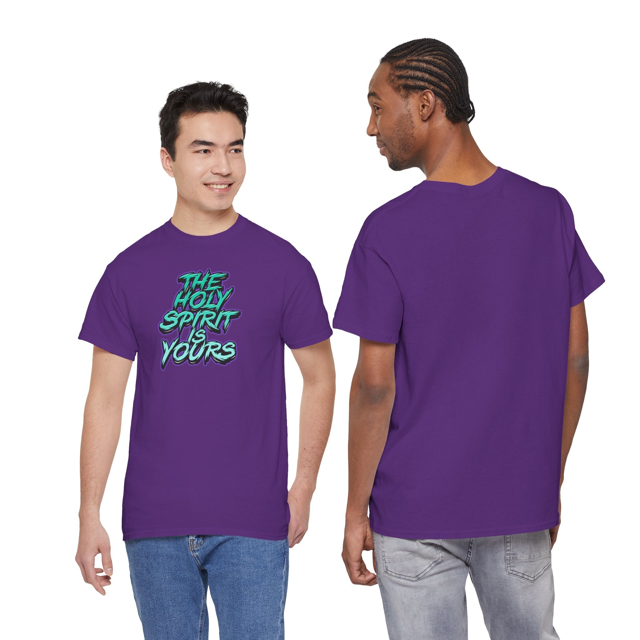 T-Shirt — "The Holy Spirit Yours" Retro Script Faith Tee