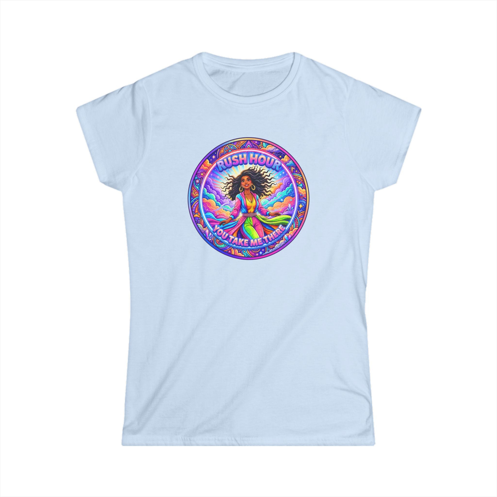 Women's Tee — 'Rush Hour' Retro Graphic Shirt