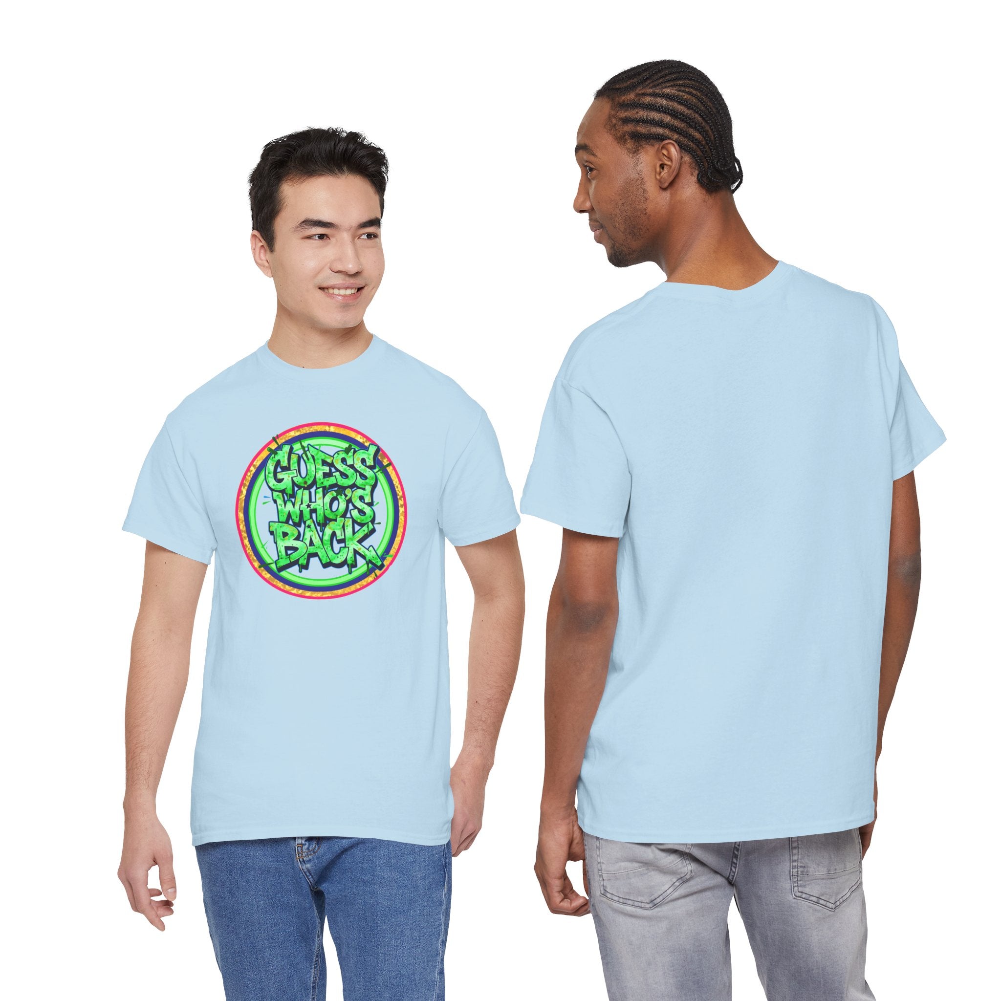 T-Shirt — "Guess Who's Back" Retro Graffiti Tee