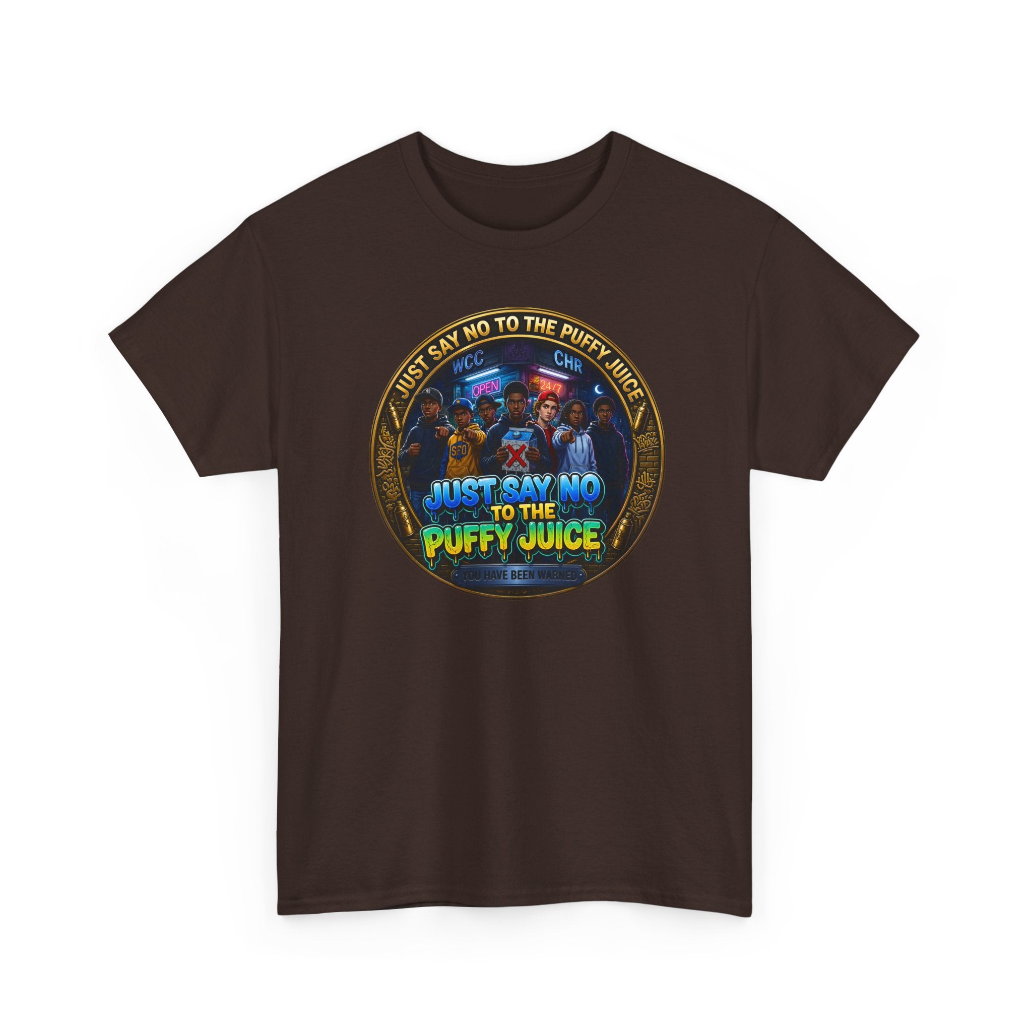 "Just Say No to the Puffy Juice "Tee – Anti-Party Vintage Graphic T-Shirt