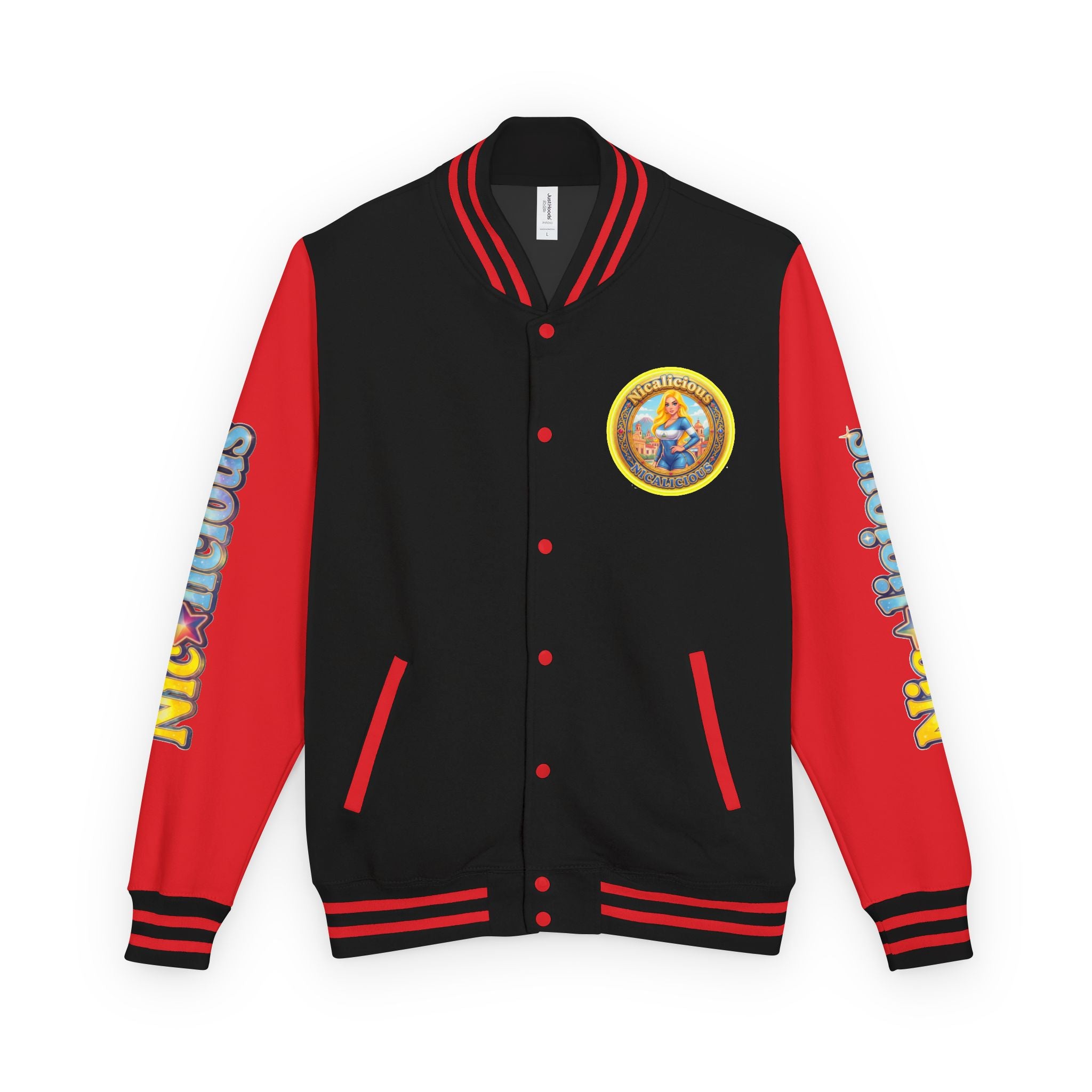 Letterman Jacket — 'Nicalicious' Retro Pinup Logo Varsity Jacket