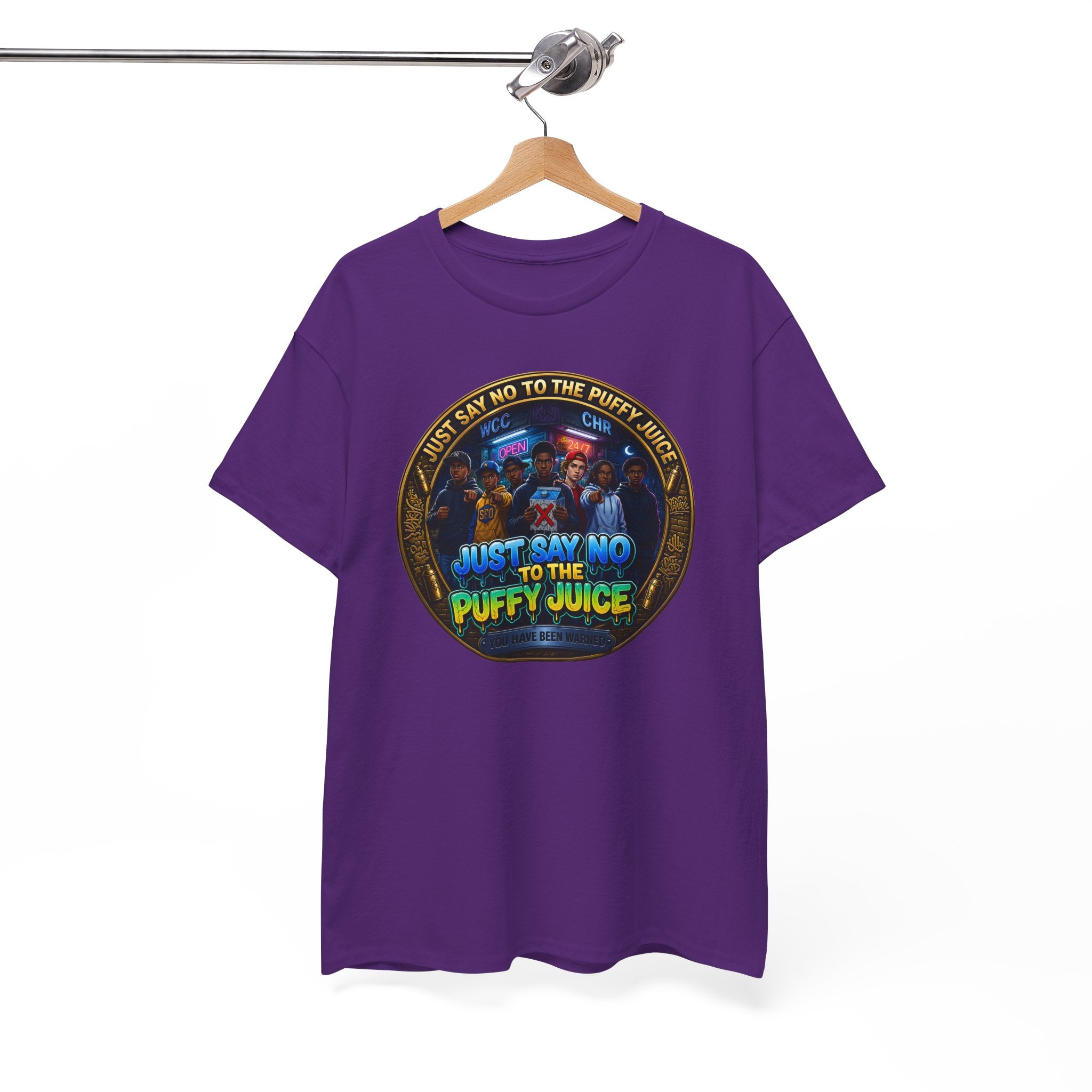 "Just Say No to the Puffy Juice "Tee – Anti-Party Vintage Graphic T-Shirt