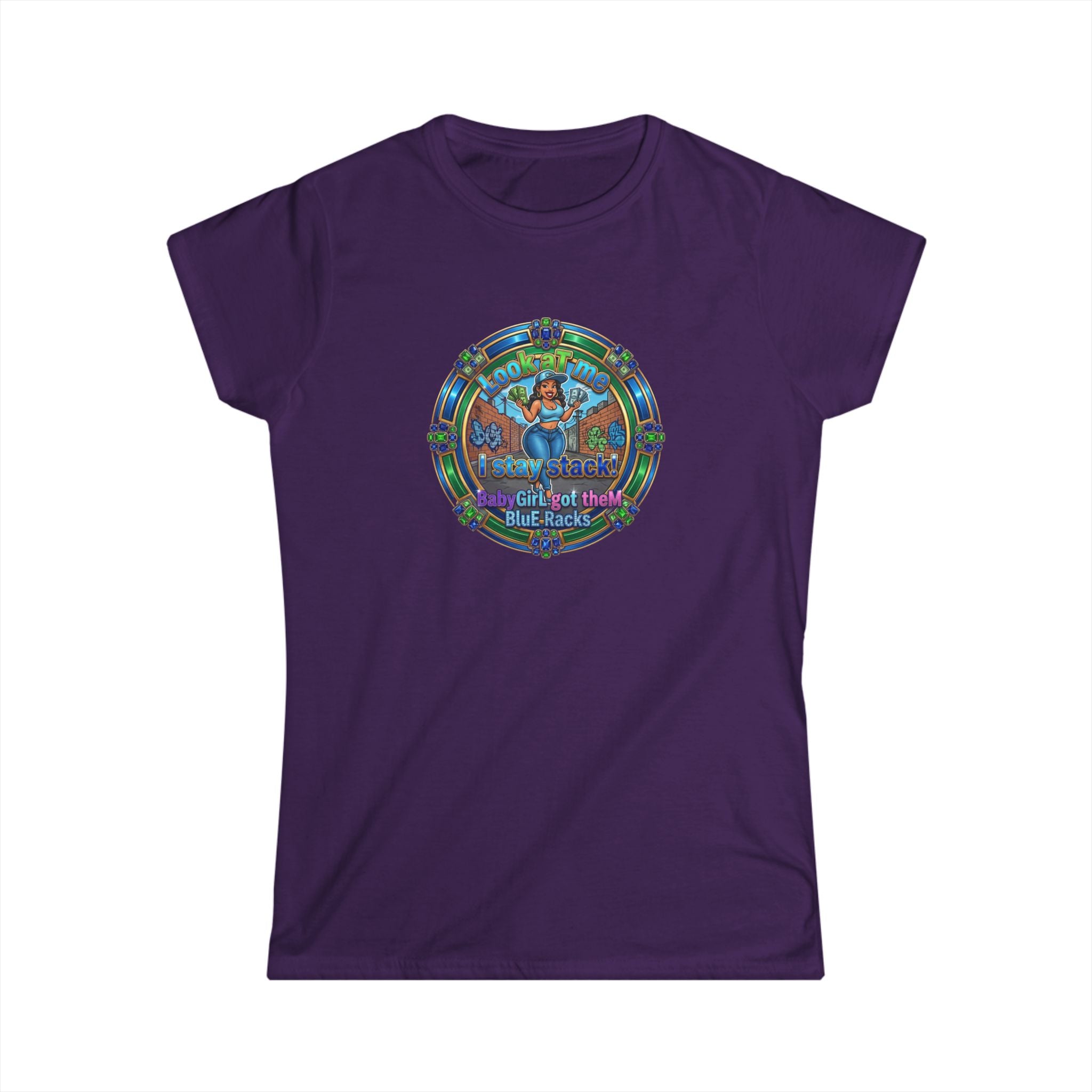 Women's Tshirt "Look at me I Stay Stack! " Retro Surf Graphic