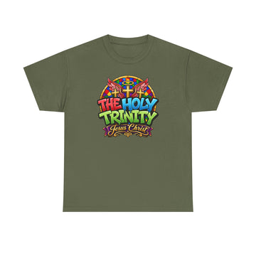 Holy Trinity Graphic Tee — 'The Holy Trinity Jesus Christ' Colorful Faith T-Shirt