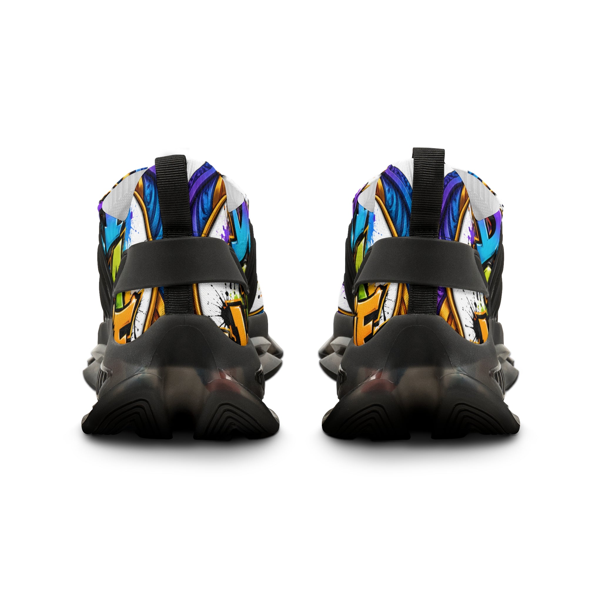 Men's Mesh Sneakers — " Don't Be A Junkie" Colorful 'Don't Be a Junkie' Graffiti Athletic Shoes