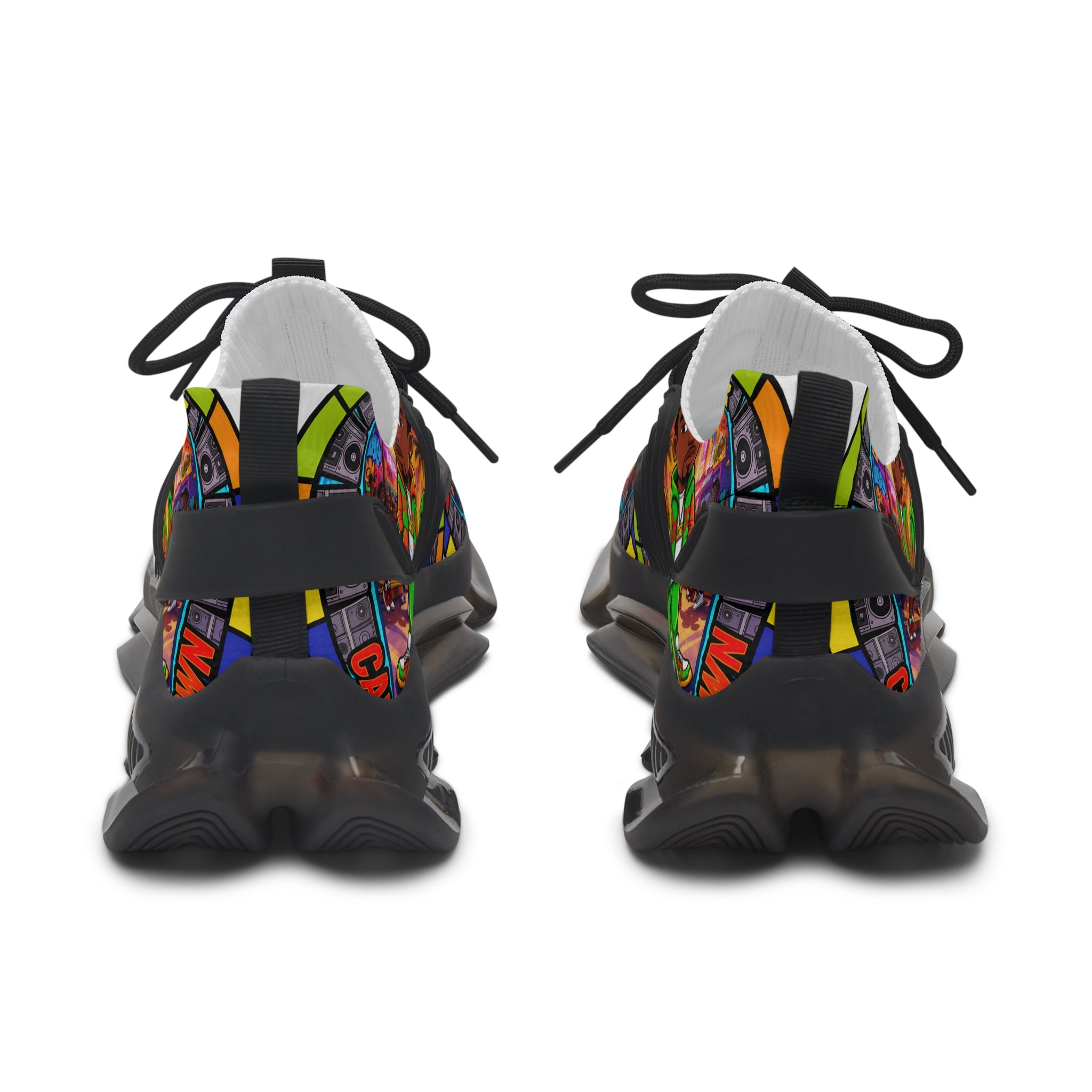 Women's Mesh Sneakers — Colorful Retro 'Check Dis Big Boy Remix' Graphic Trainers