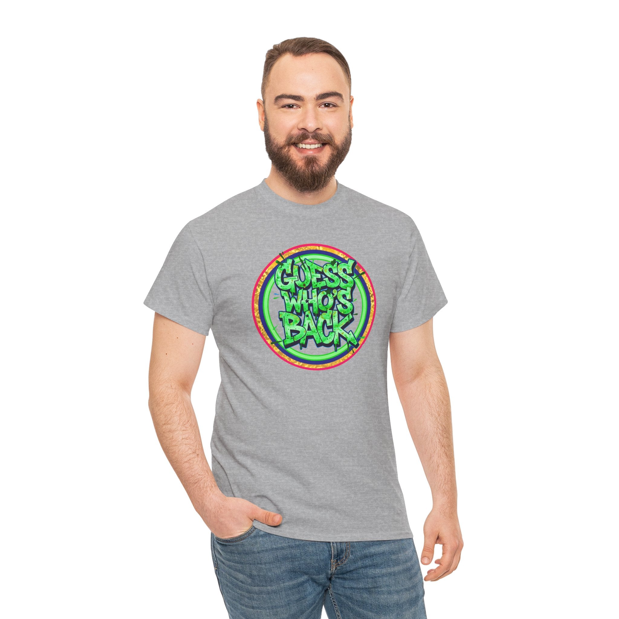 T-Shirt — "Guess Who's Back" Retro Graffiti Tee