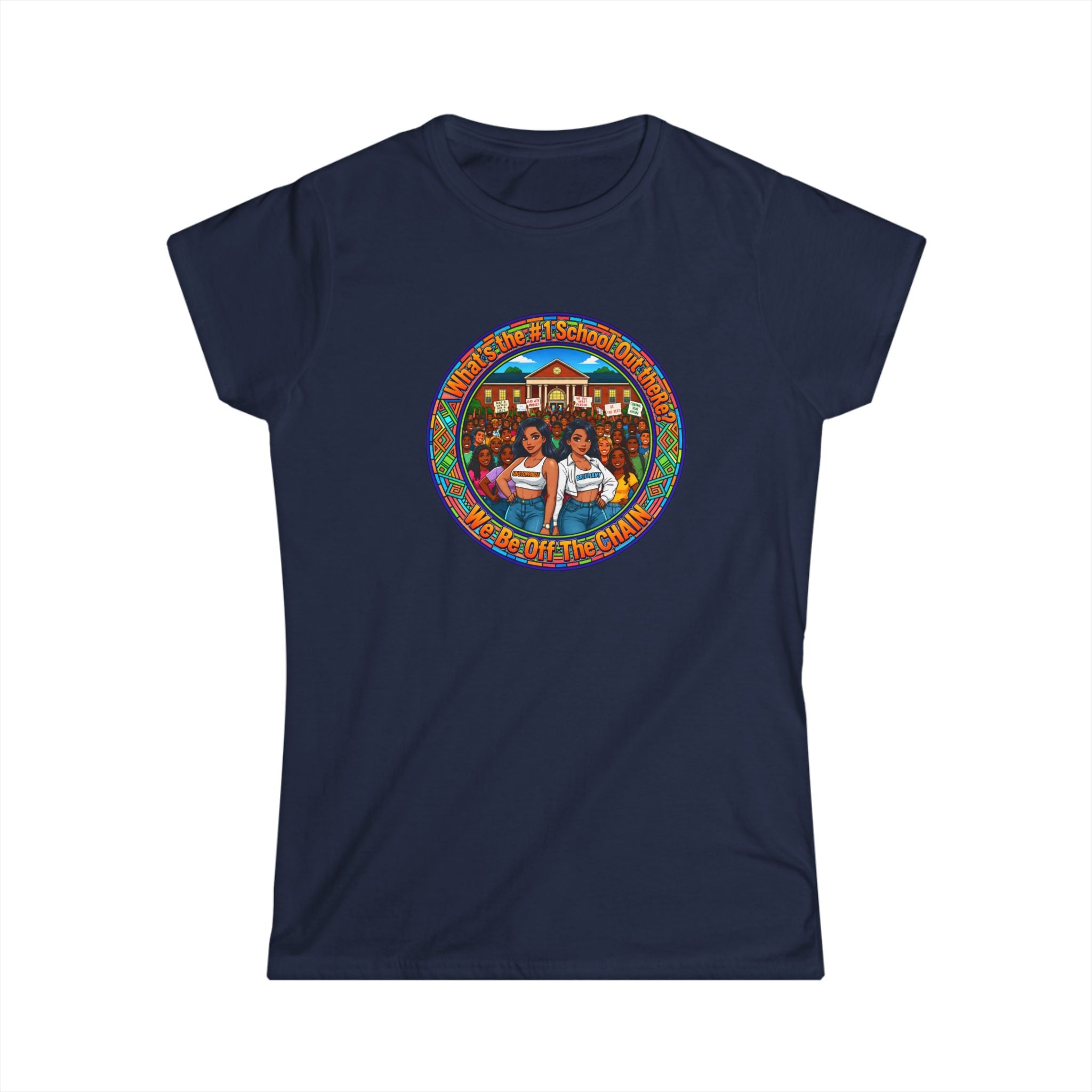 Women's Tee — Vintage Camper Sisters Graphic "What's The#1 School Out There"