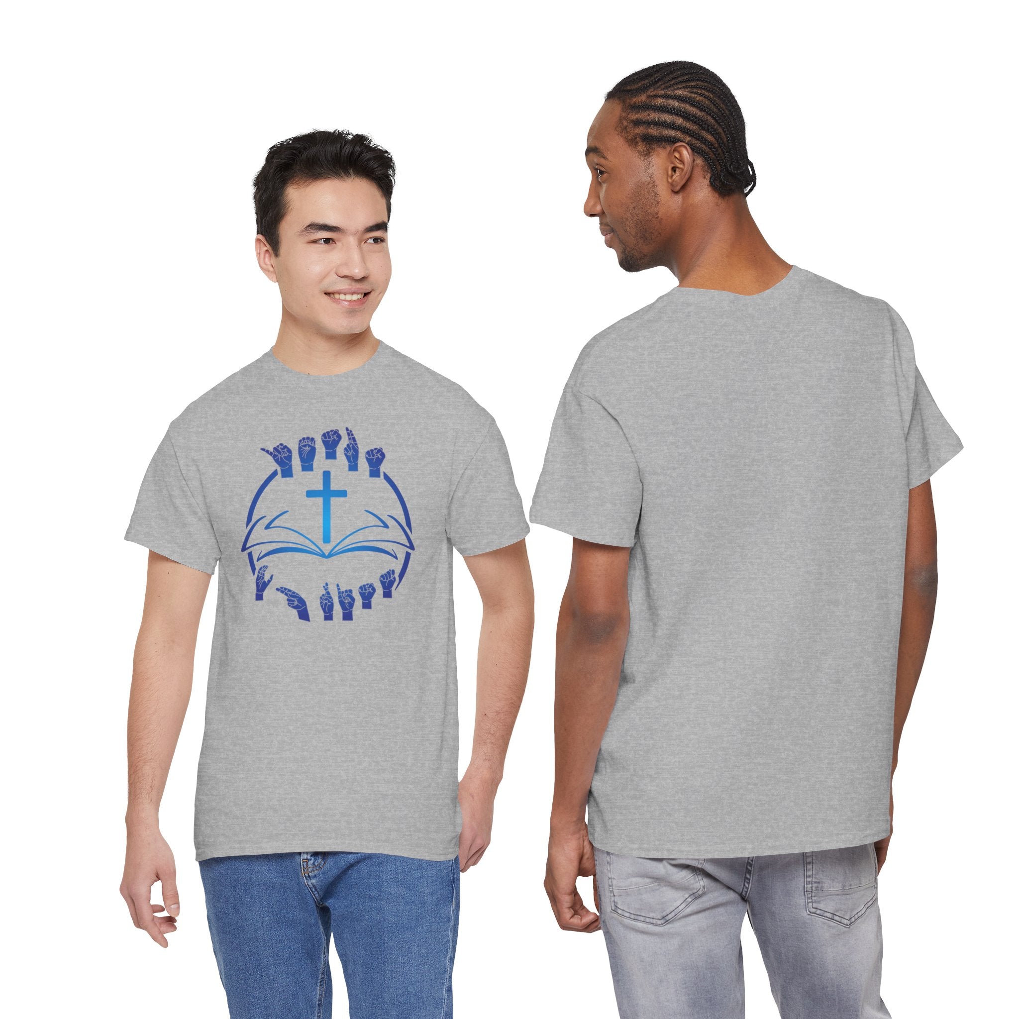 "Christian Bible Cross Sign Language "T-Shirt — Faith Prayer Hands Tee