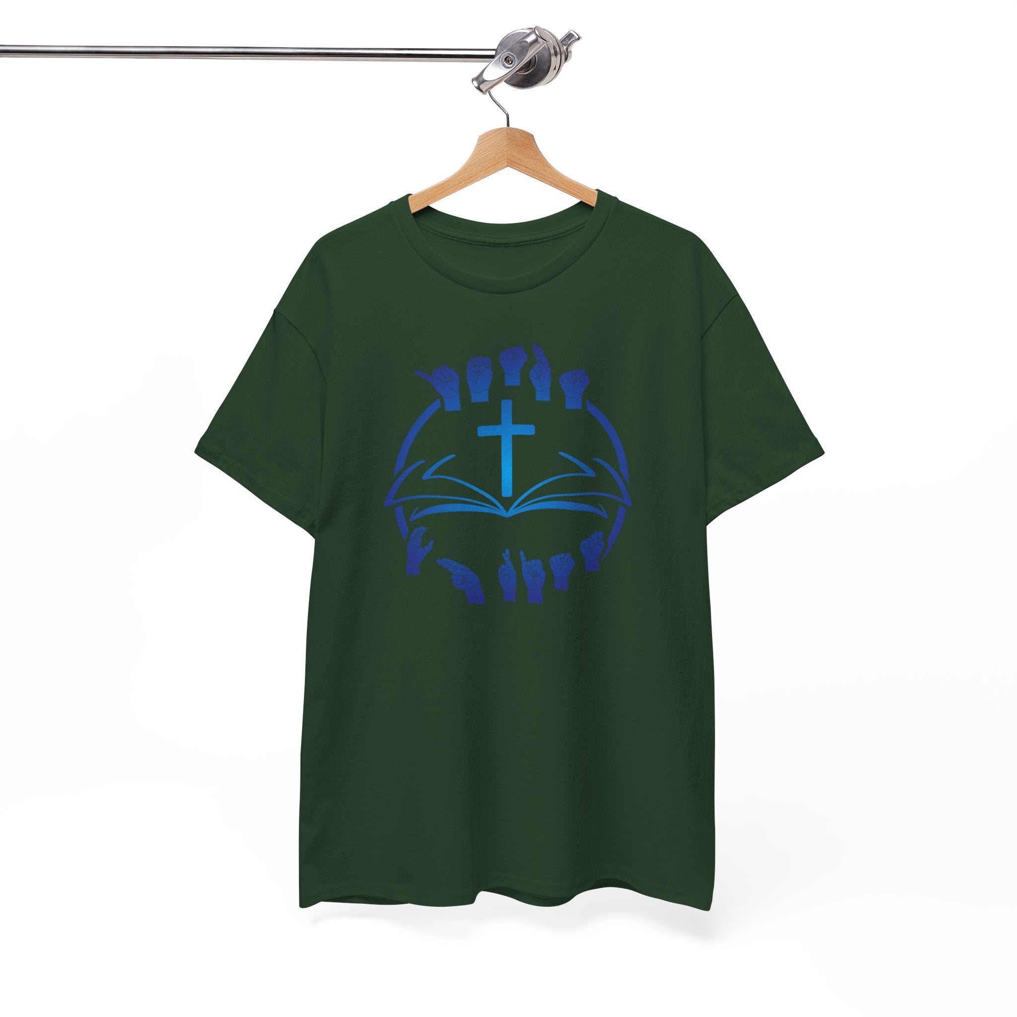 "Christian Bible Cross Sign Language "T-Shirt — Faith Prayer Hands Tee