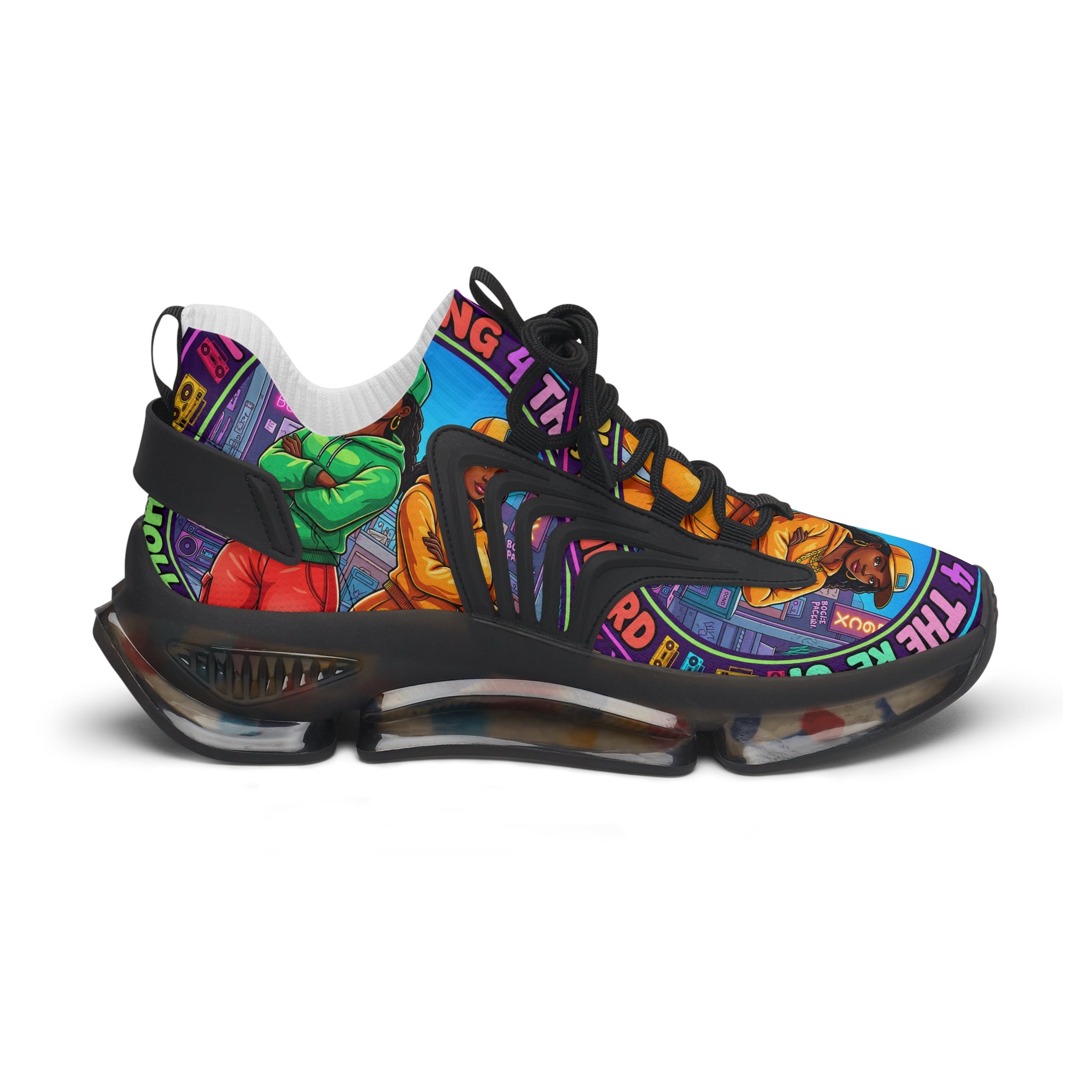 Women's Mesh Sneakers — 'Im Waiting For The Re-Up' Street Art Design