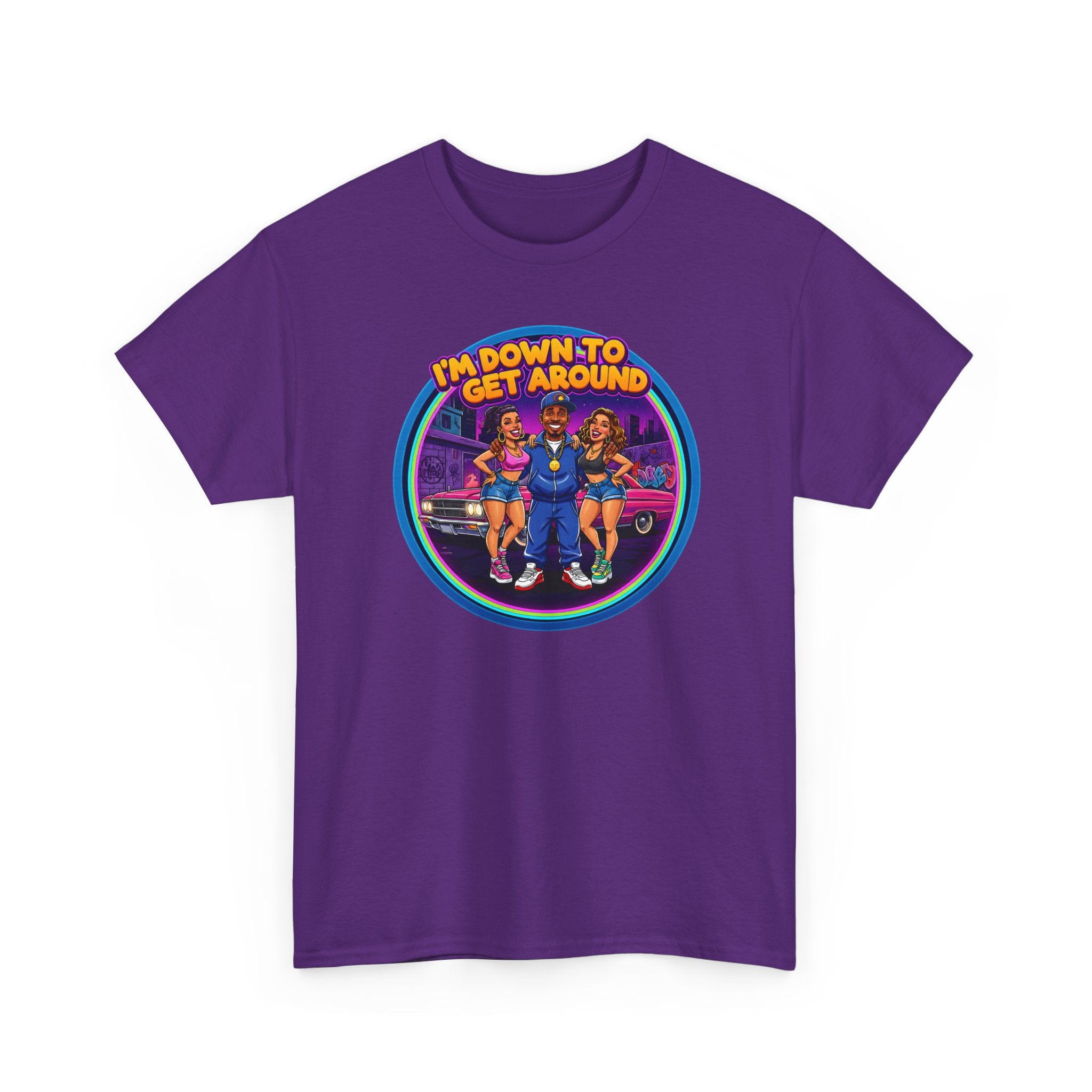 T-Shirt — 'I'm Down to Get Around' Retro Skate Crew Graphic Tee