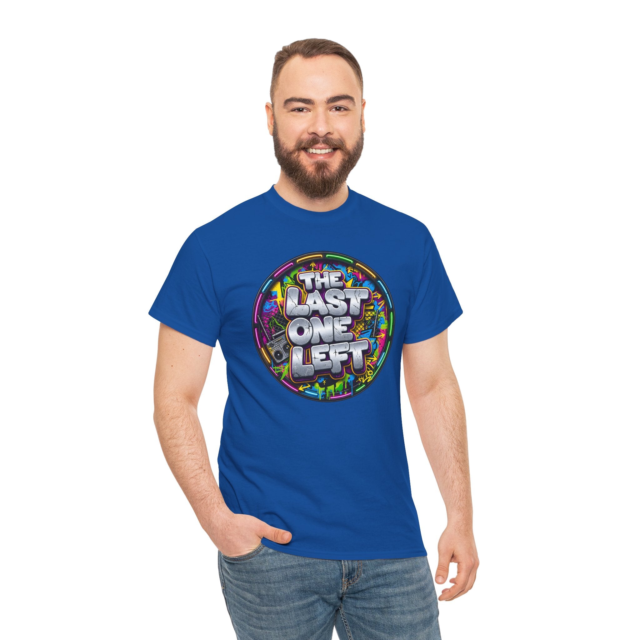 Graphic Tee - "The Last One Left" Colorful Retro Badge