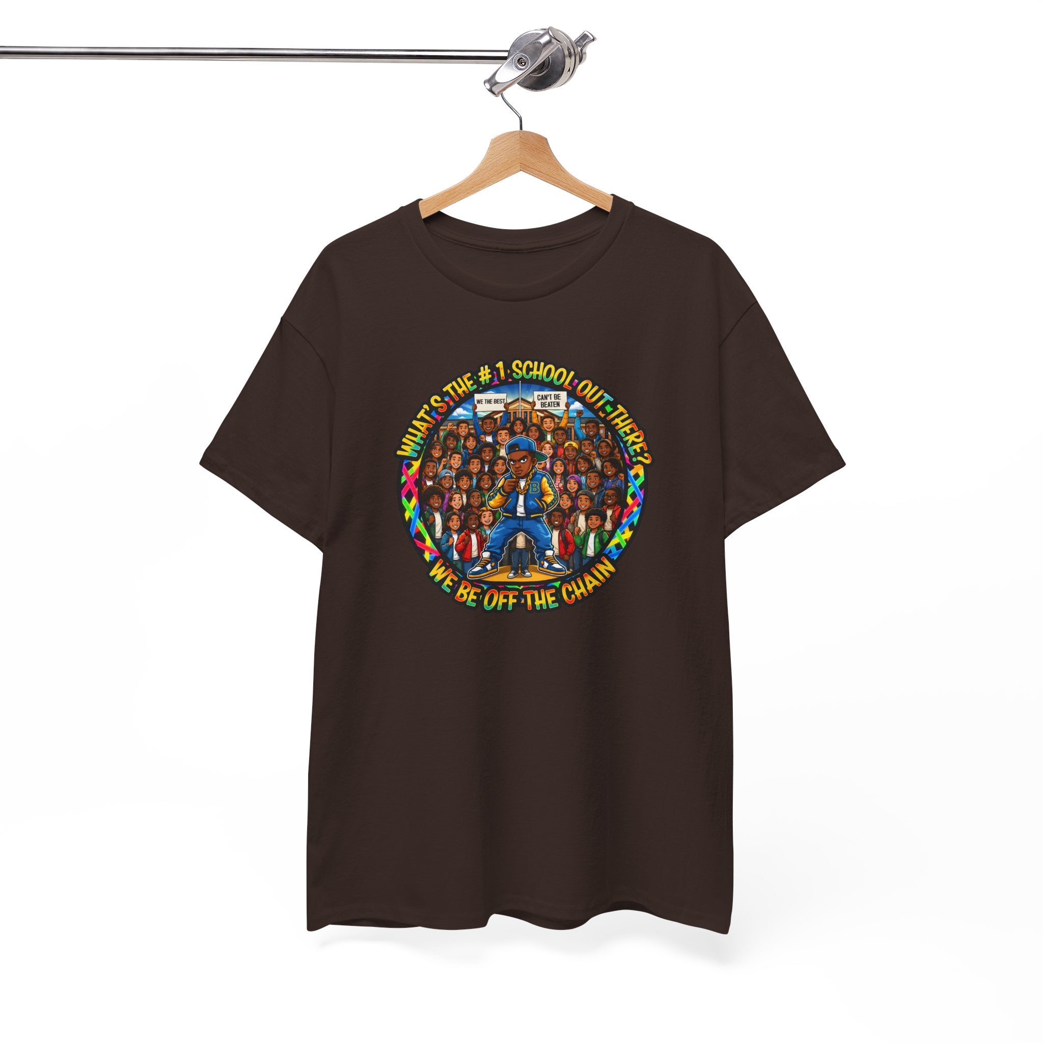 Community Unity Tee — "What's The #1 School Out There" Illustration Shirt