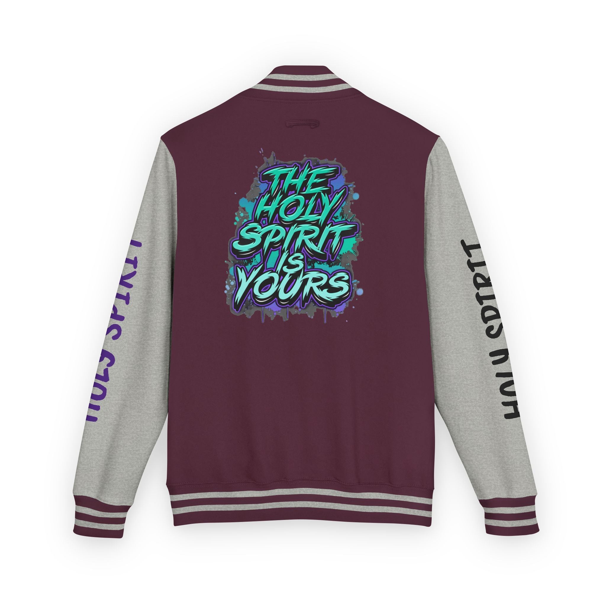 Letterman Jacket — "The Holy Spirit Is Yours" Graphic