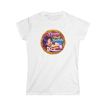 "Dragon Fruit Shortcake" Women's Tee — Cute Kawaii Dessert Graphic Shirt