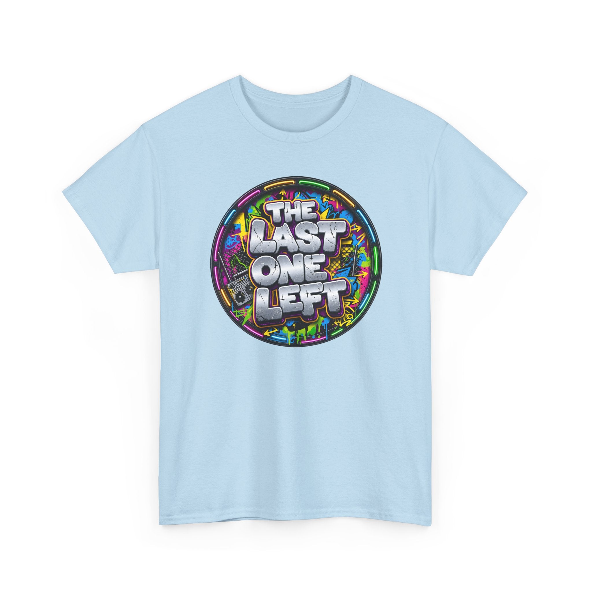 Graphic Tee - "The Last One Left" Colorful Retro Badge