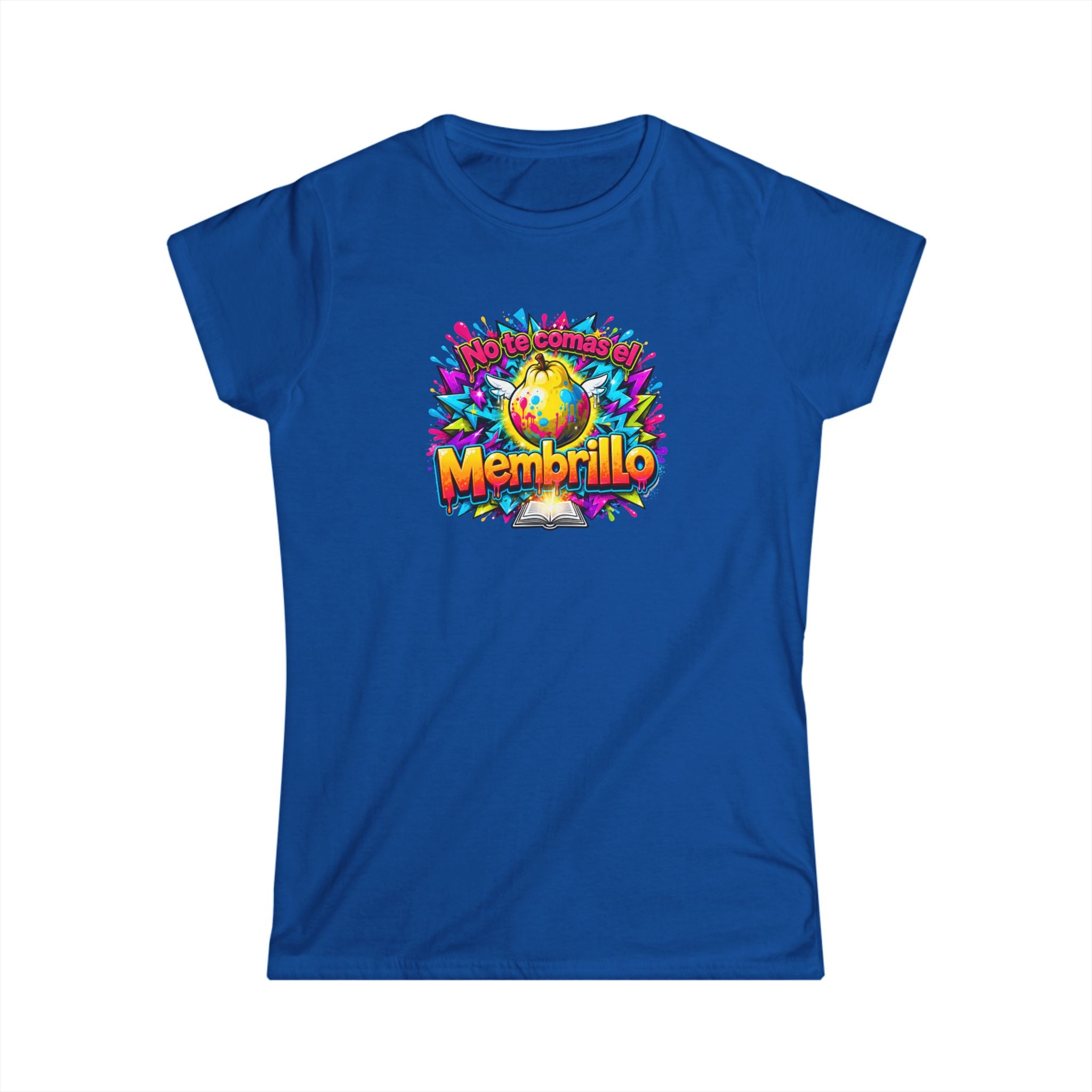 T-Shirt — Colorful "No Te Comas El Membrillo" Graphic Tee (Vibrant Fruit Art)