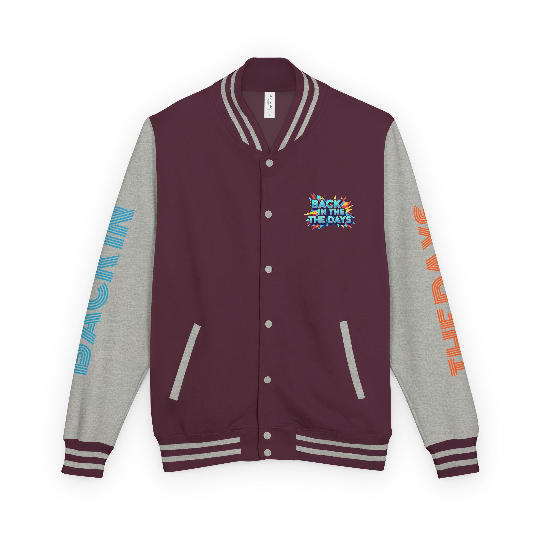 Letterman Jacket — "Back in the Days" Retro Graphic Bomber
