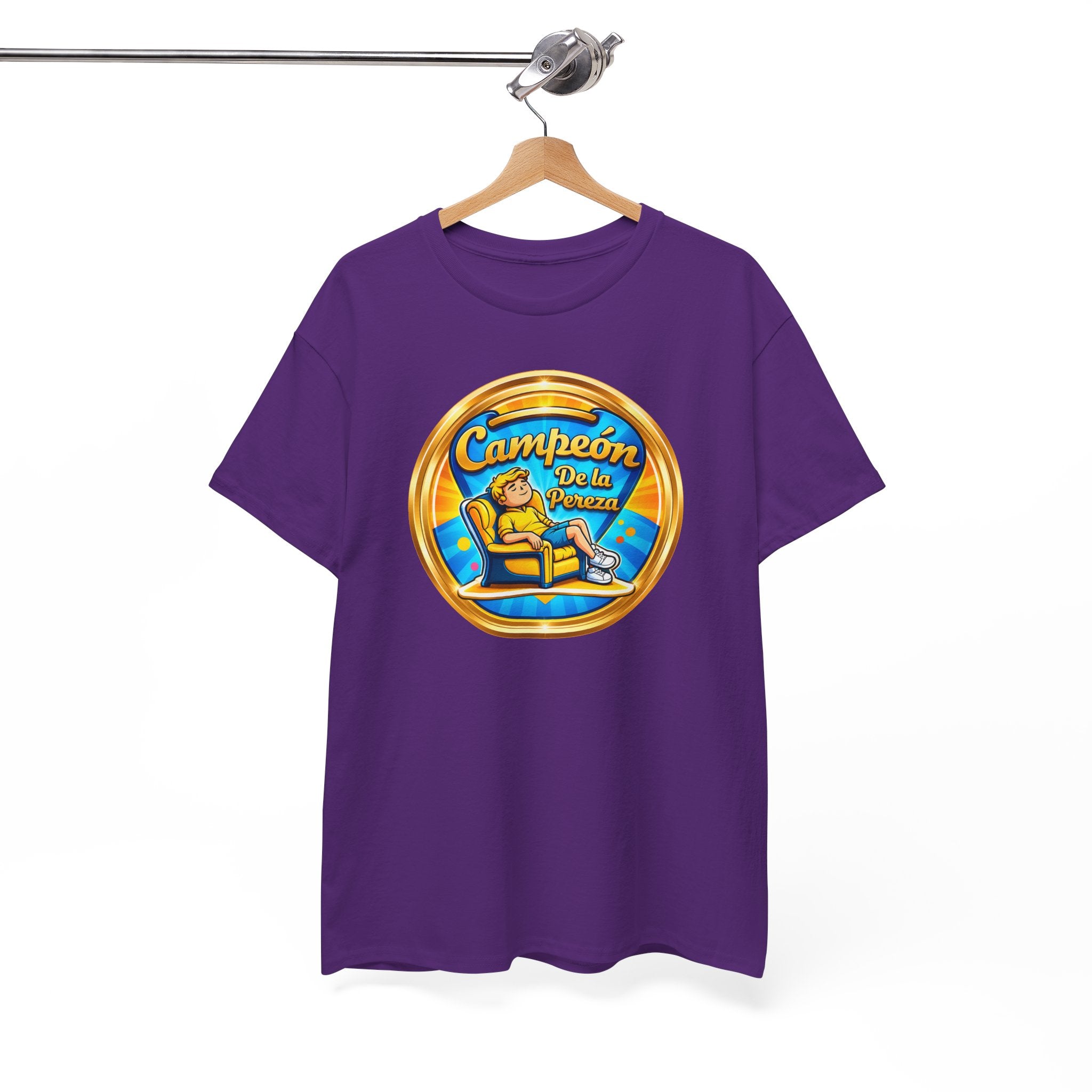 "Campeón De La Pereza" Tee — Gold Badge Adventure T‑Shirt