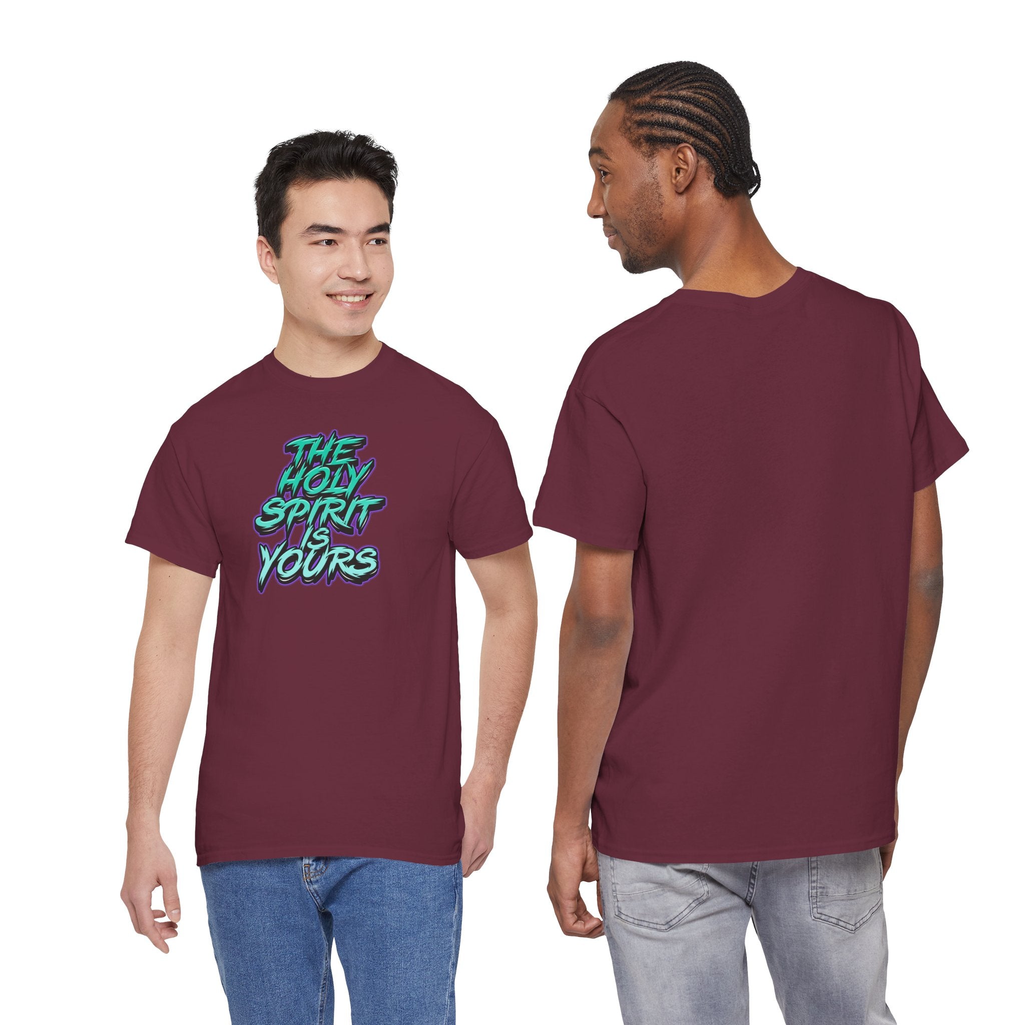 T-Shirt — "The Holy Spirit Yours" Retro Script Faith Tee