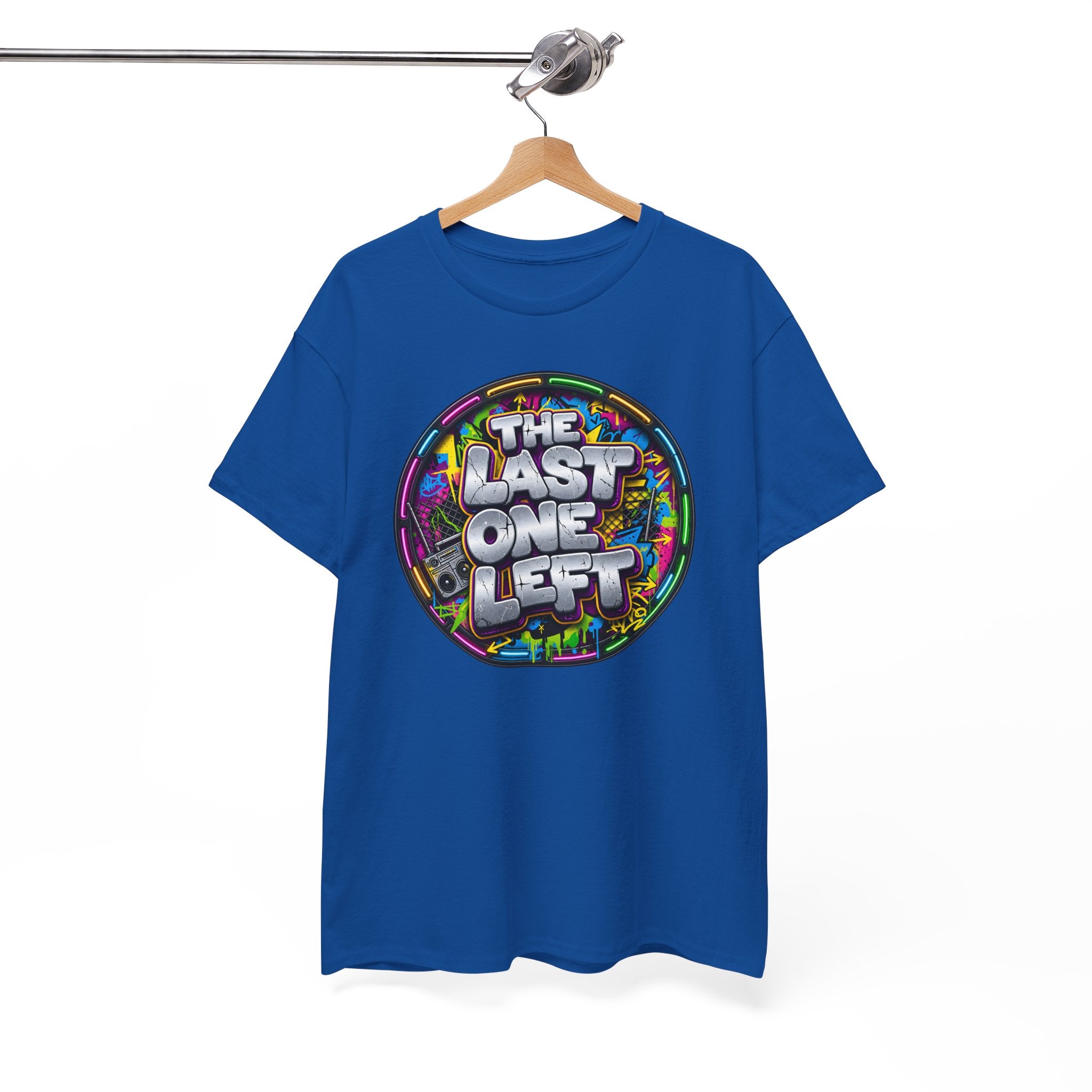 Graphic Tee - "The Last One Left" Colorful Retro Badge