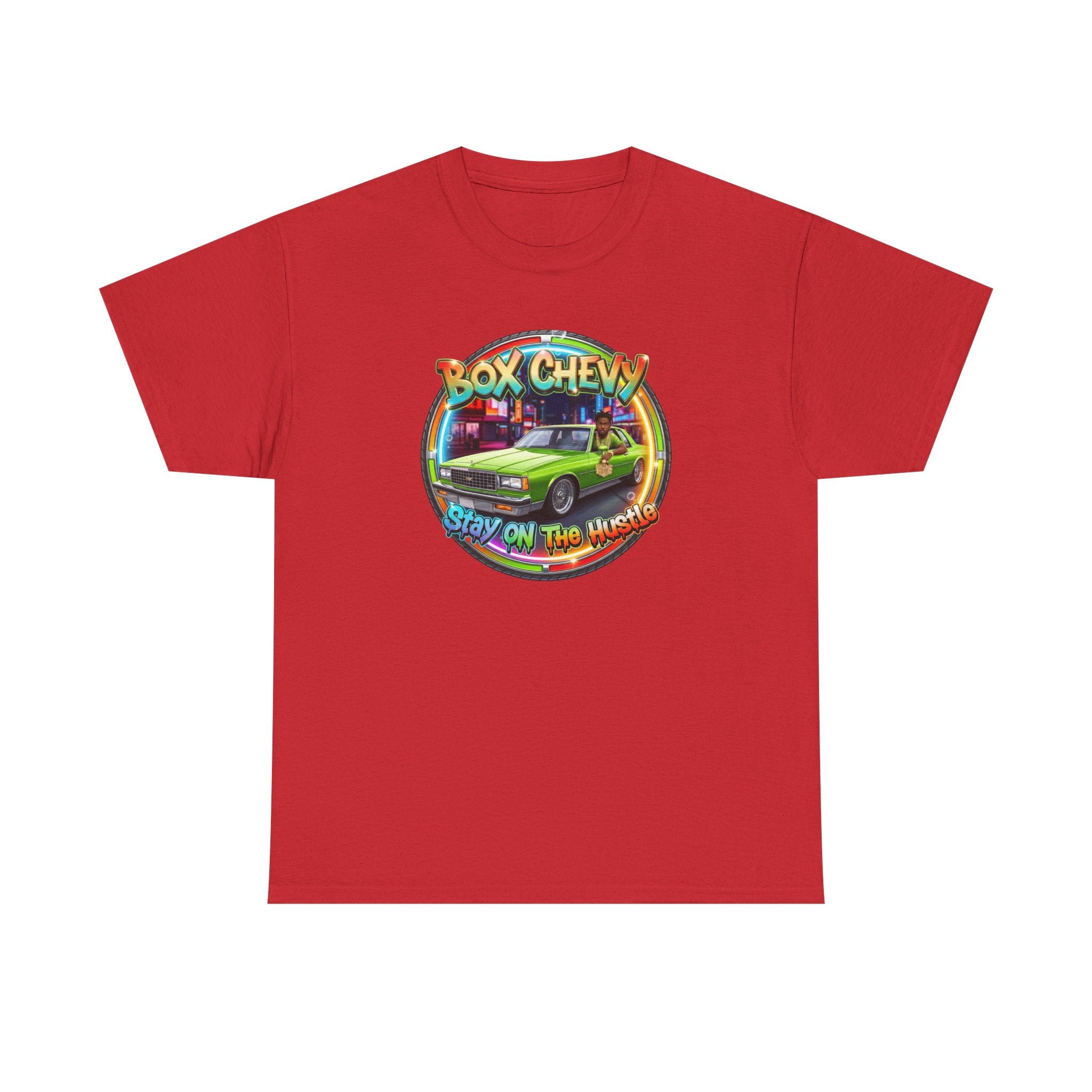 Vintage Chevy Truck Tee — "Box Chevy Stay On The Hustle" Retro Car Graphic Shirt